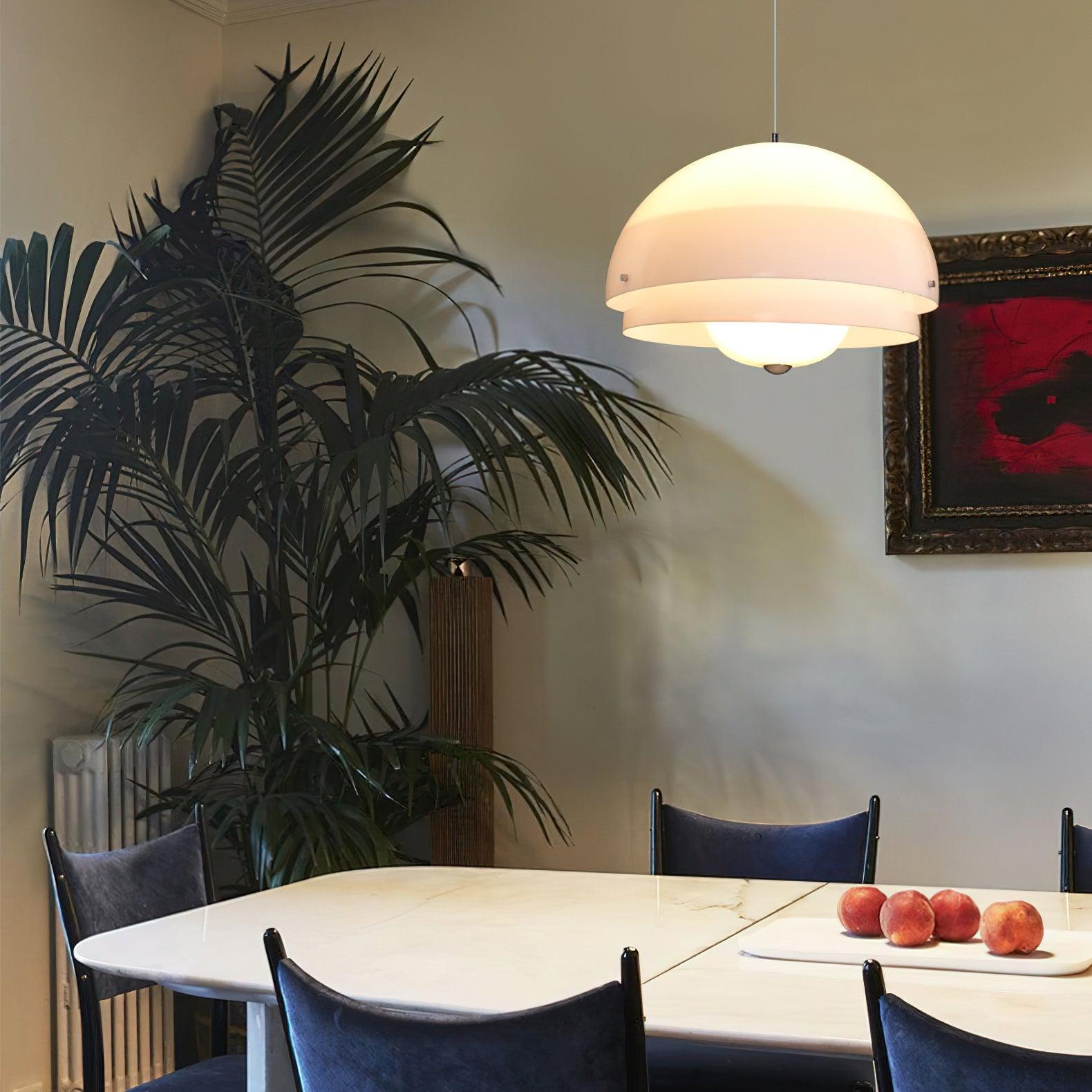Milk White Layer Pendant Lamp - Lumpaz