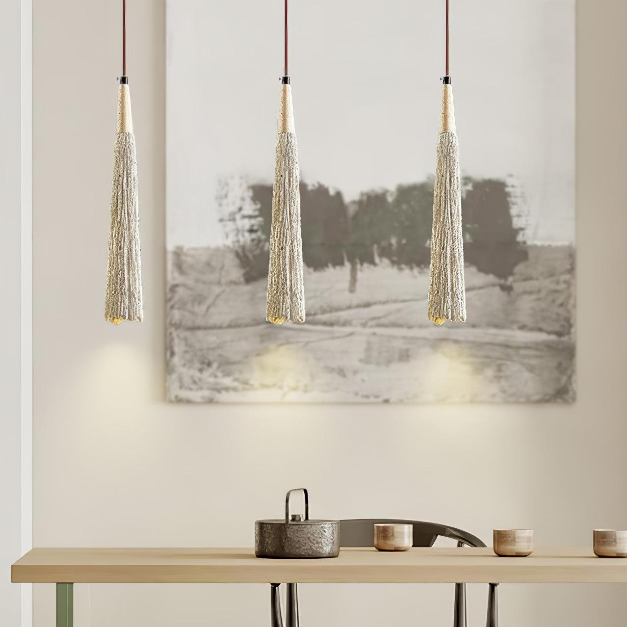 Concrete Pleated Pendant Lamp - Lumpaz