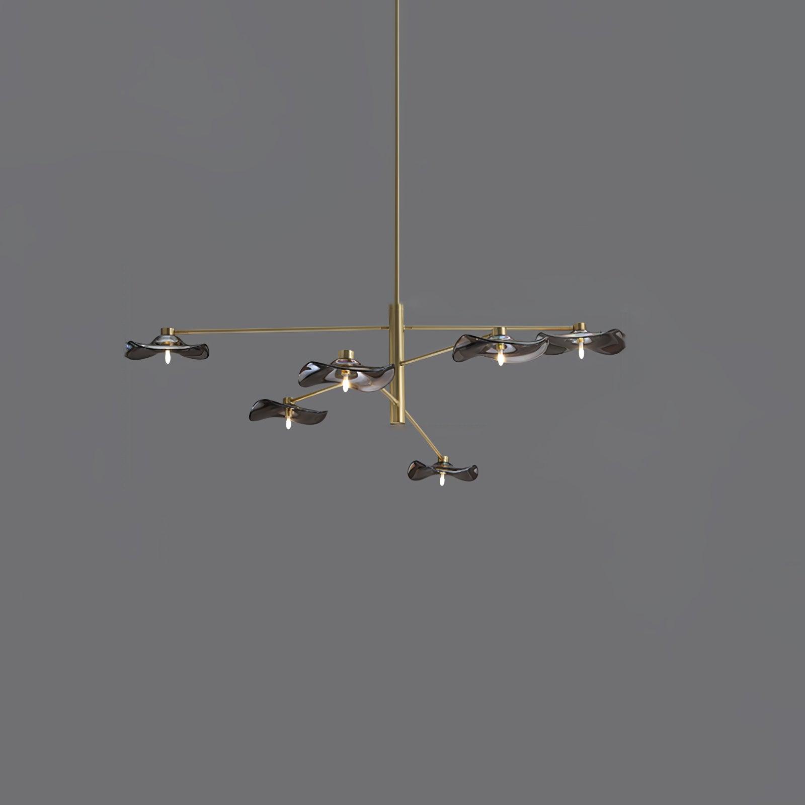 Lotus Leaves Glass Chandelier - Lumpaz