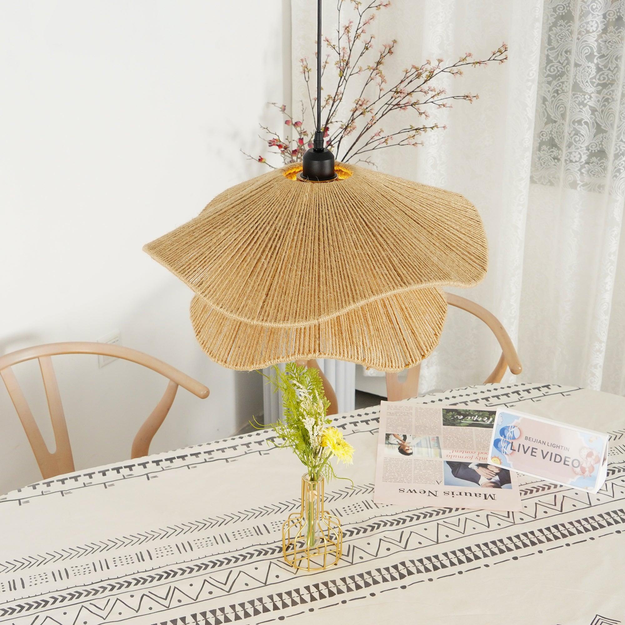 Handmade Straw Hat Pendant Lamp - Lumpaz