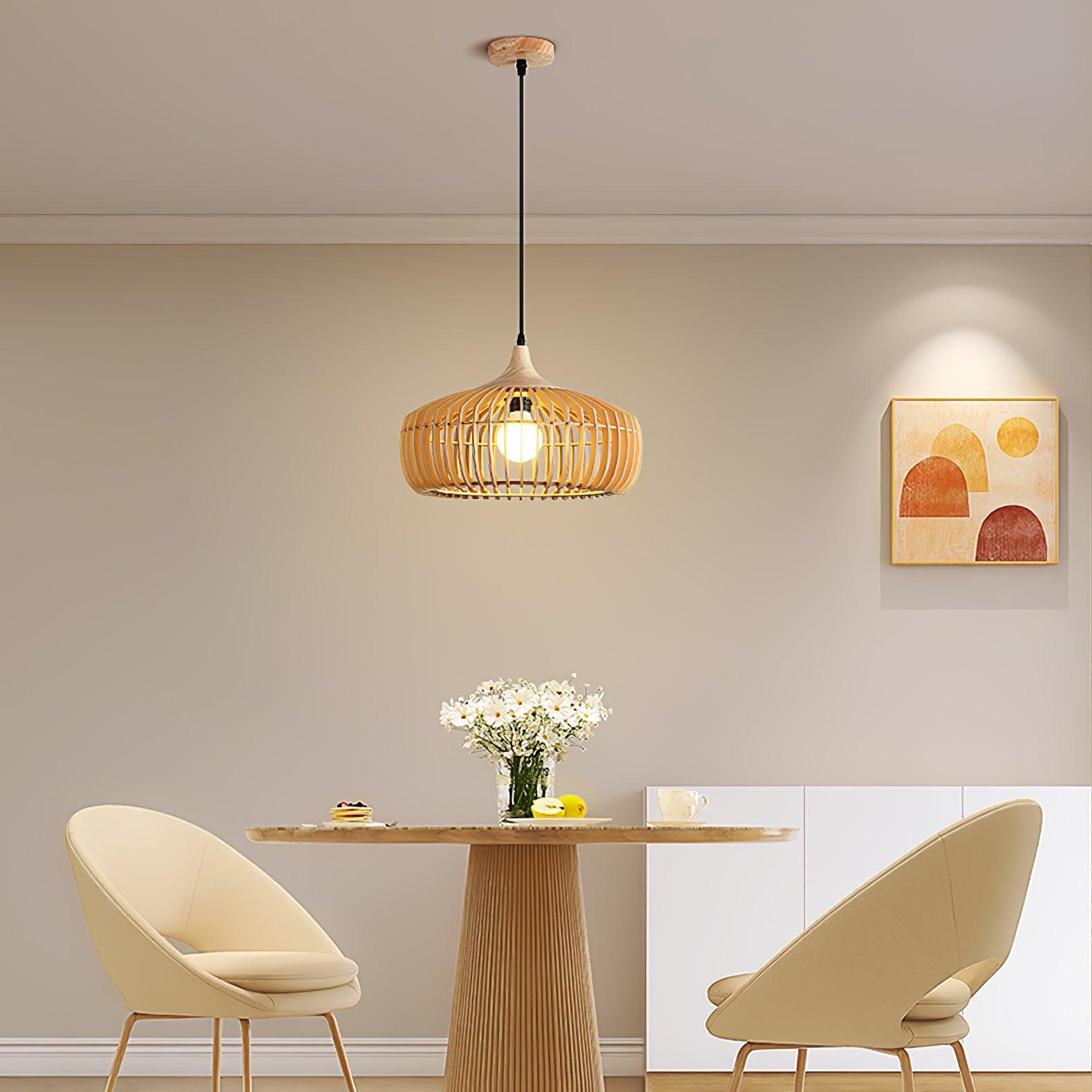 Lattice Nest Wooden Pendant Lamp - Lumpaz