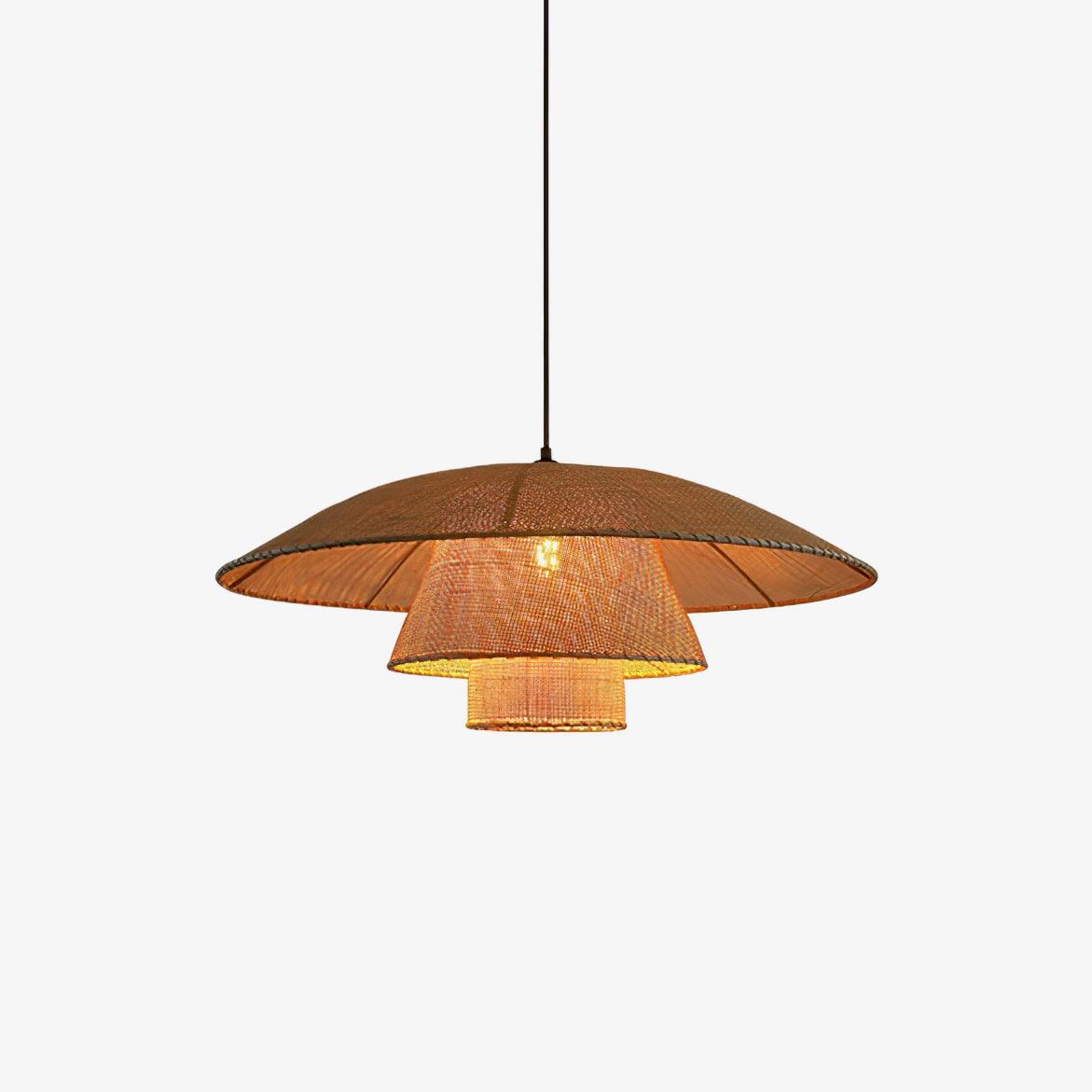 Hat Weave Rattan Pendant Lamp - Lumpaz