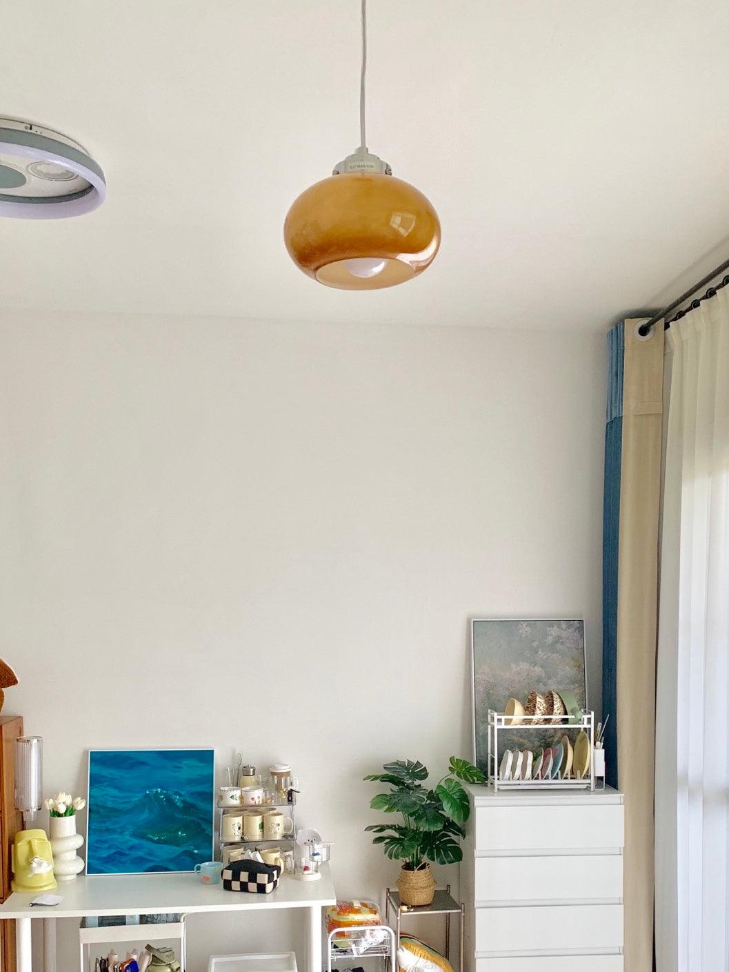 Oval Persimmon Pendant Light - Lumpaz