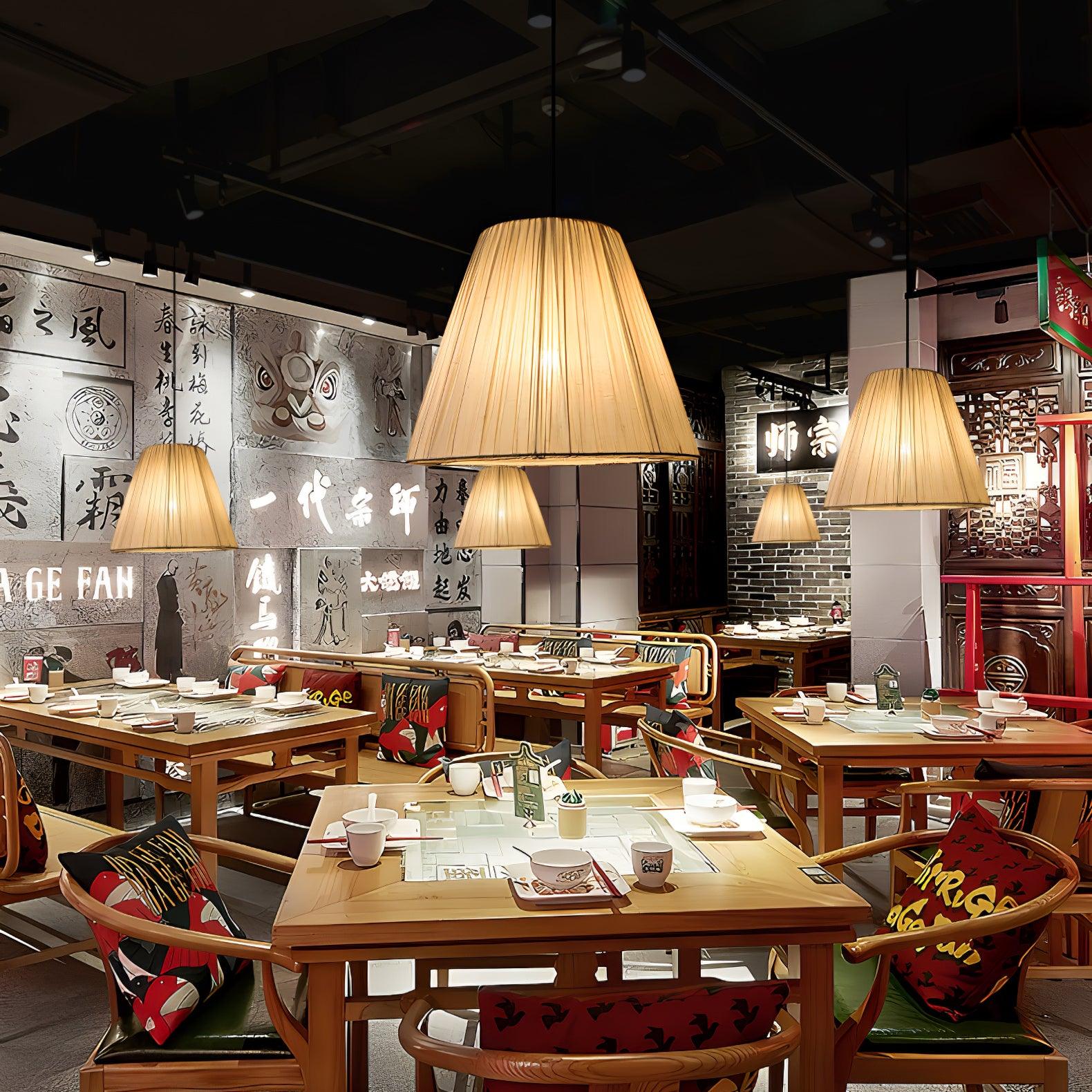 Textile Taper Pendant Lamp - Lumpaz