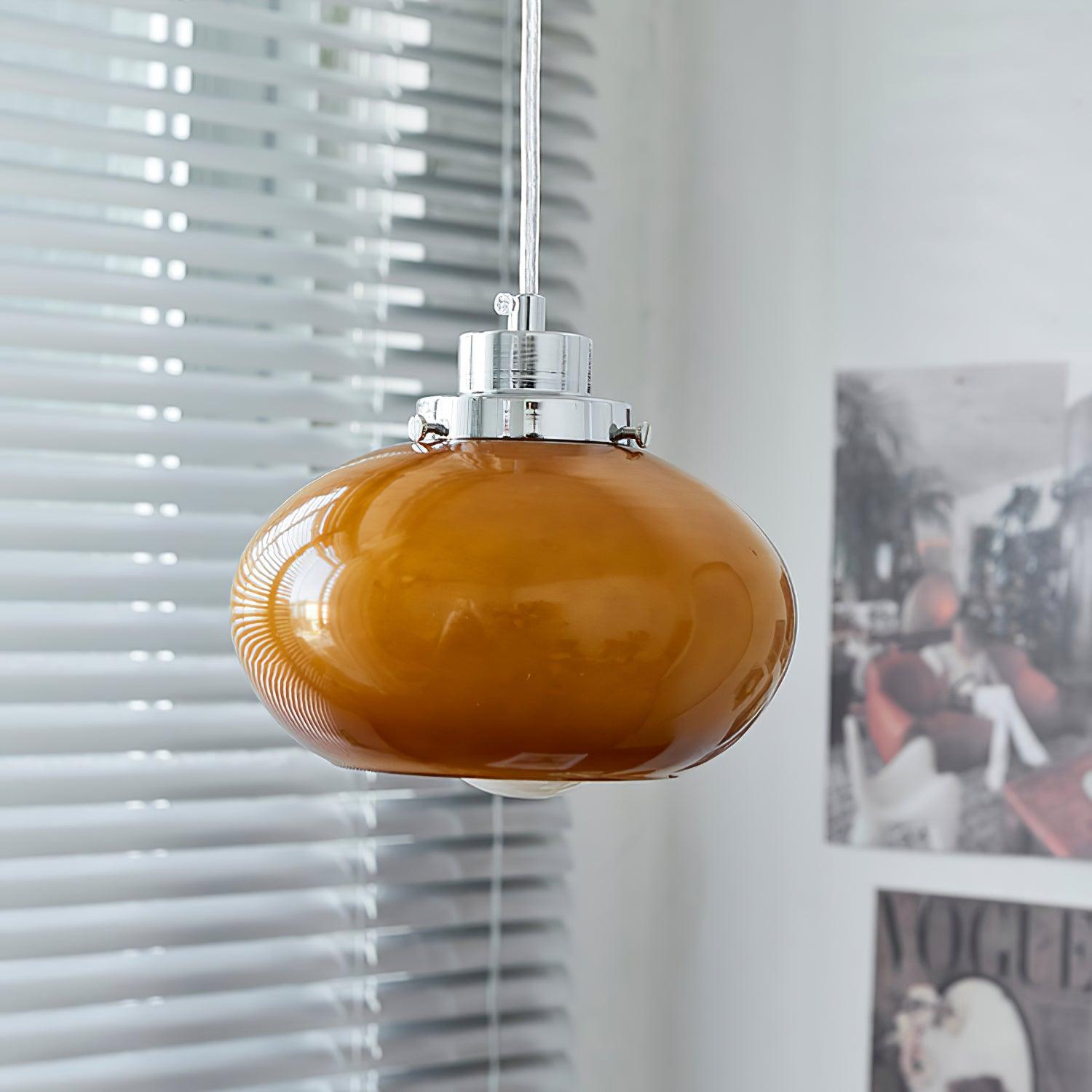 Oval Persimmon Pendant Light - Lumpaz