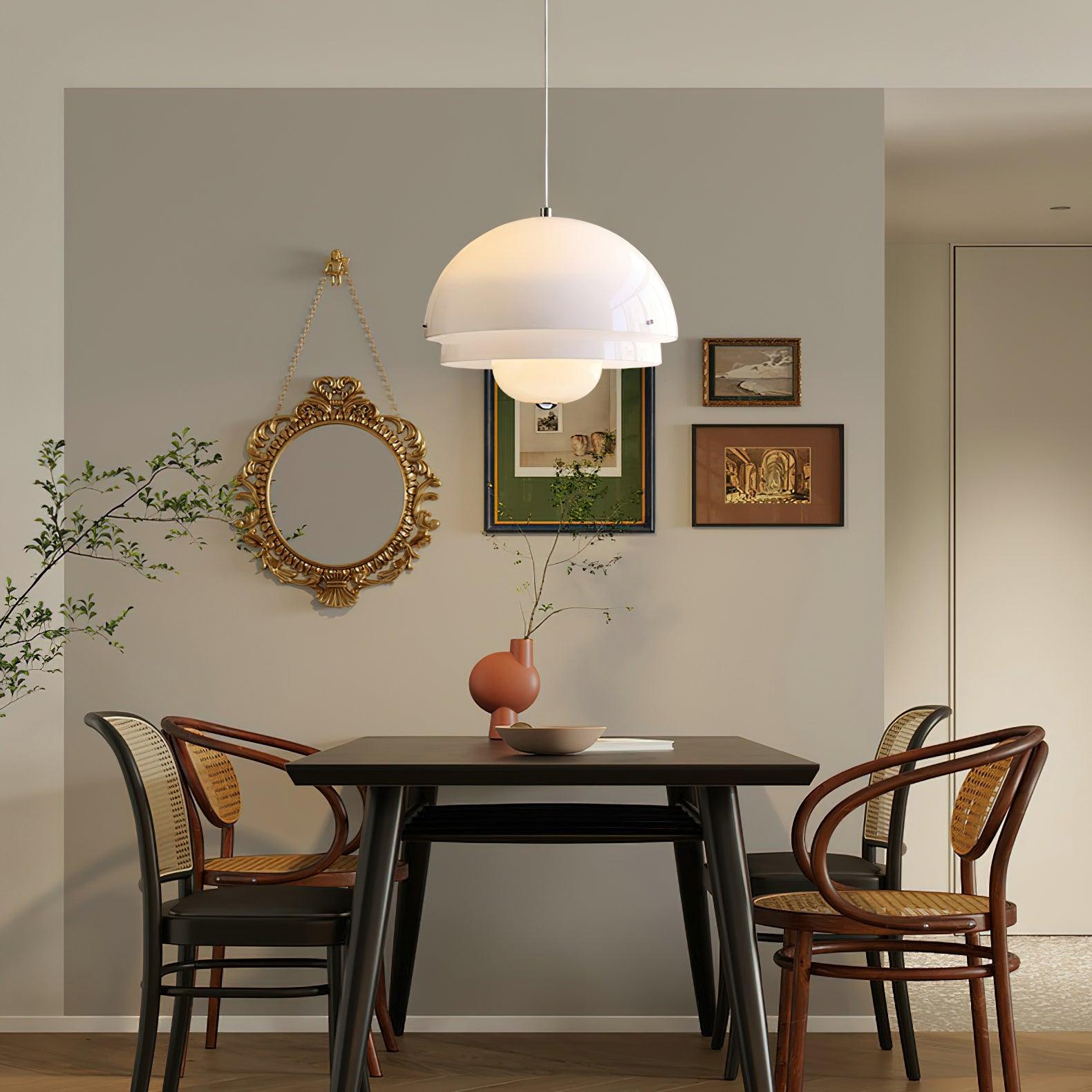Milk White Layer Pendant Lamp - Lumpaz