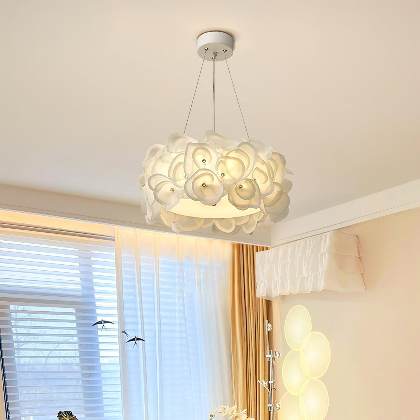 White Hydrangea Pendant Lamp - Lumpaz