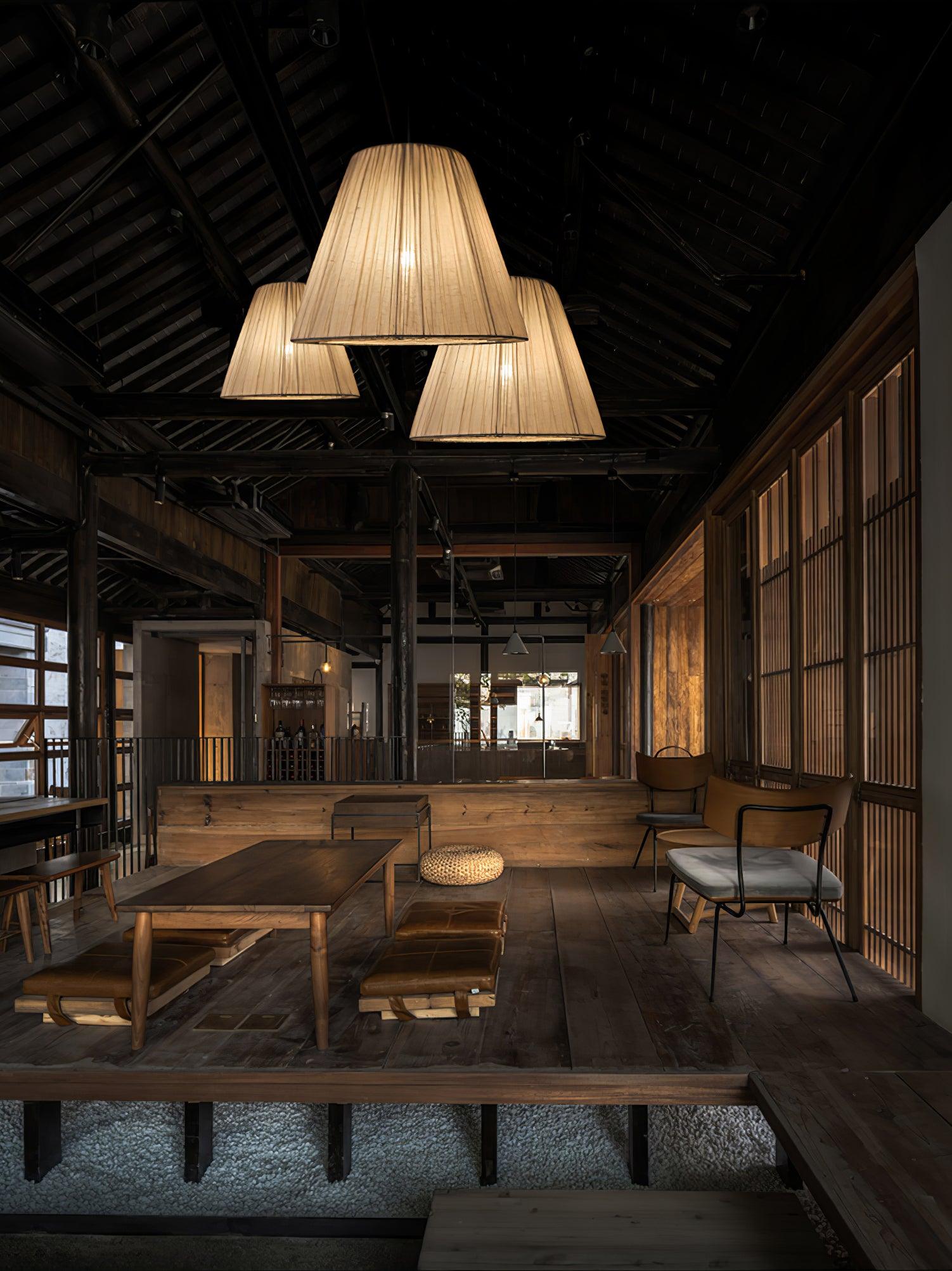 Textile Taper Pendant Lamp - Lumpaz