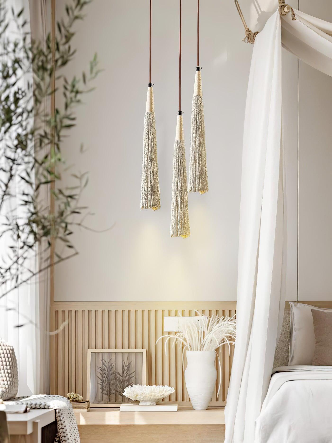 Concrete Pleated Pendant Lamp - Lumpaz
