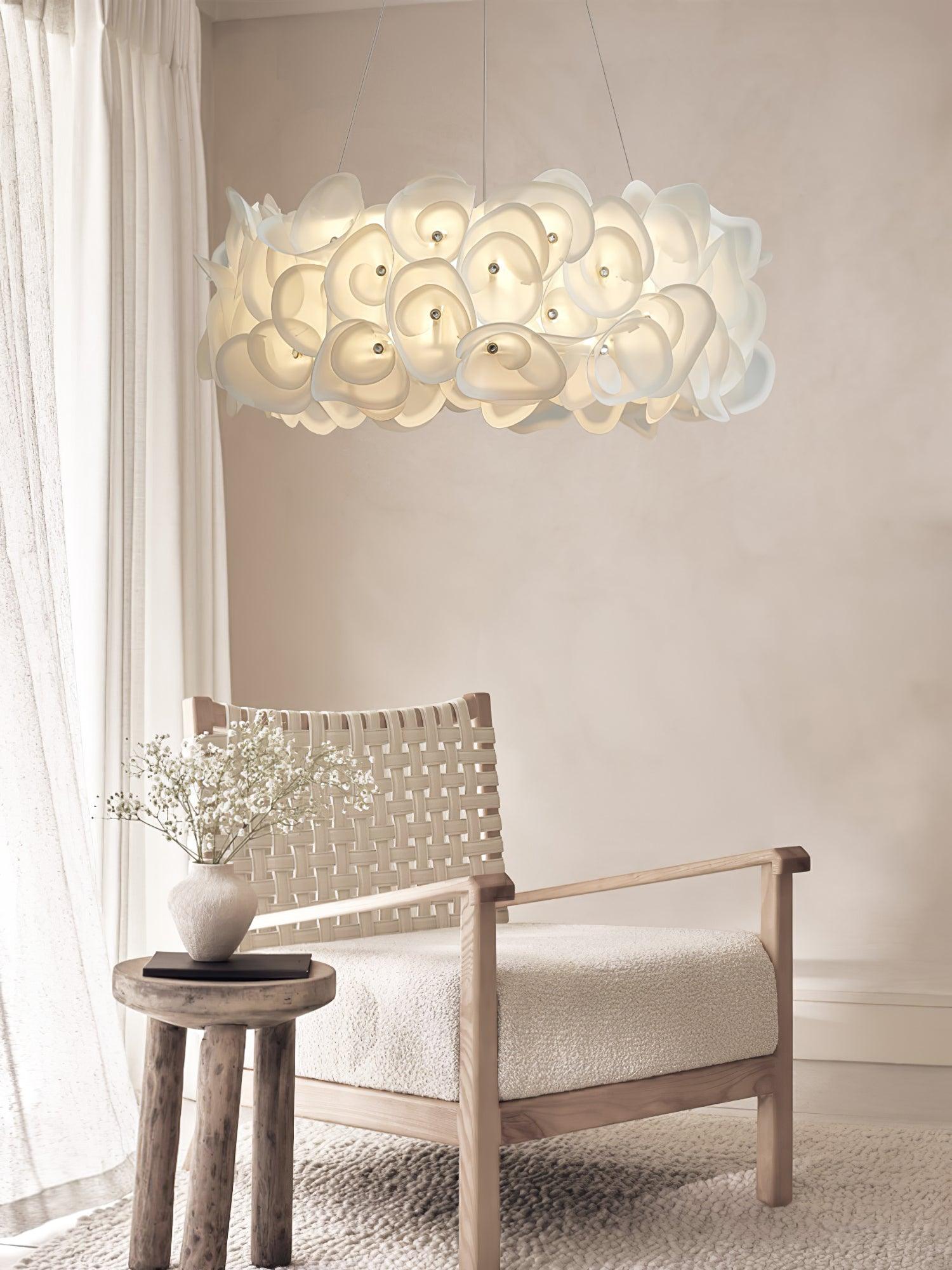 White Hydrangea Pendant Lamp - Lumpaz