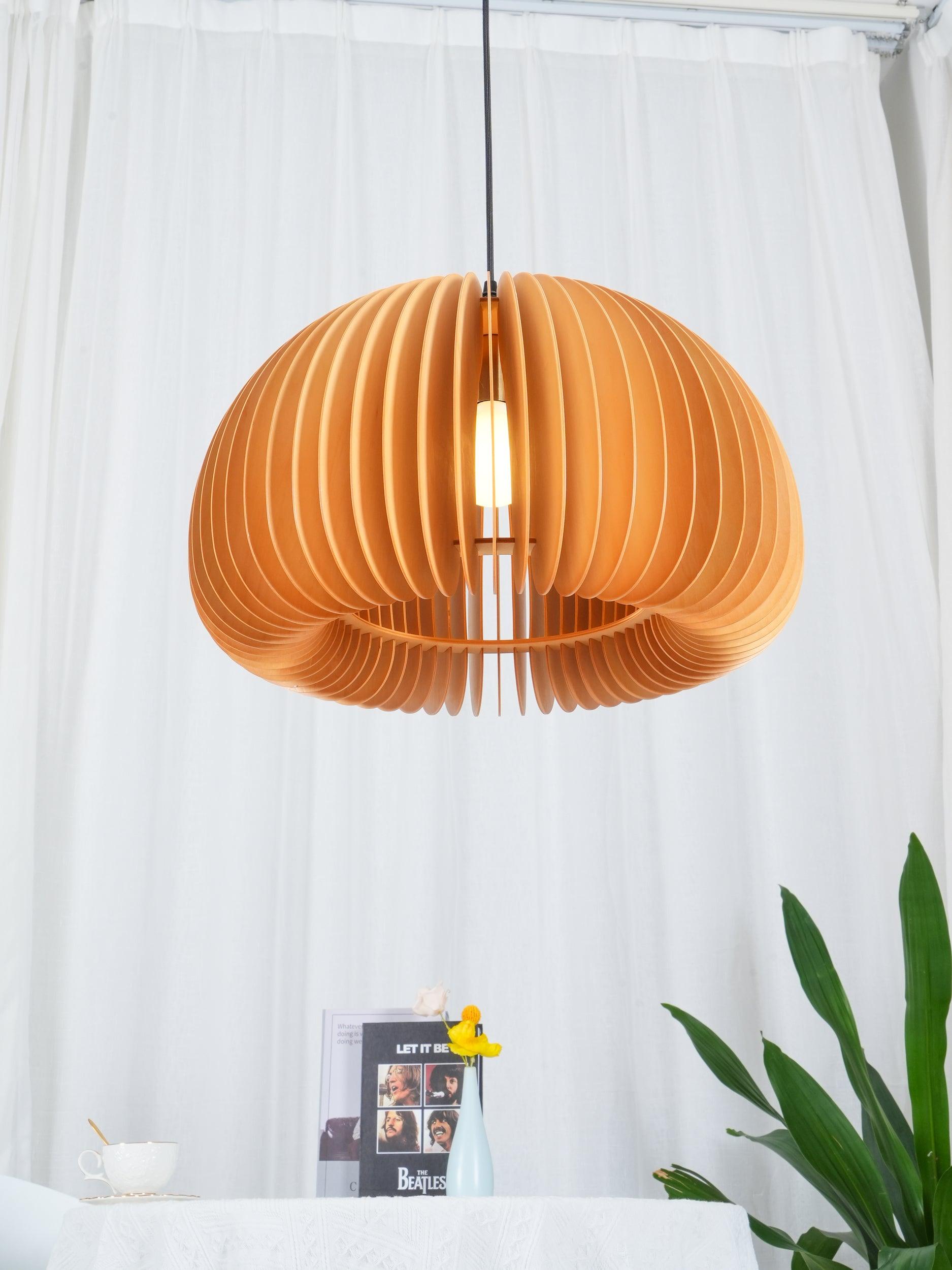 Wooden Pumpkin Pendant Lamp - Lumpaz