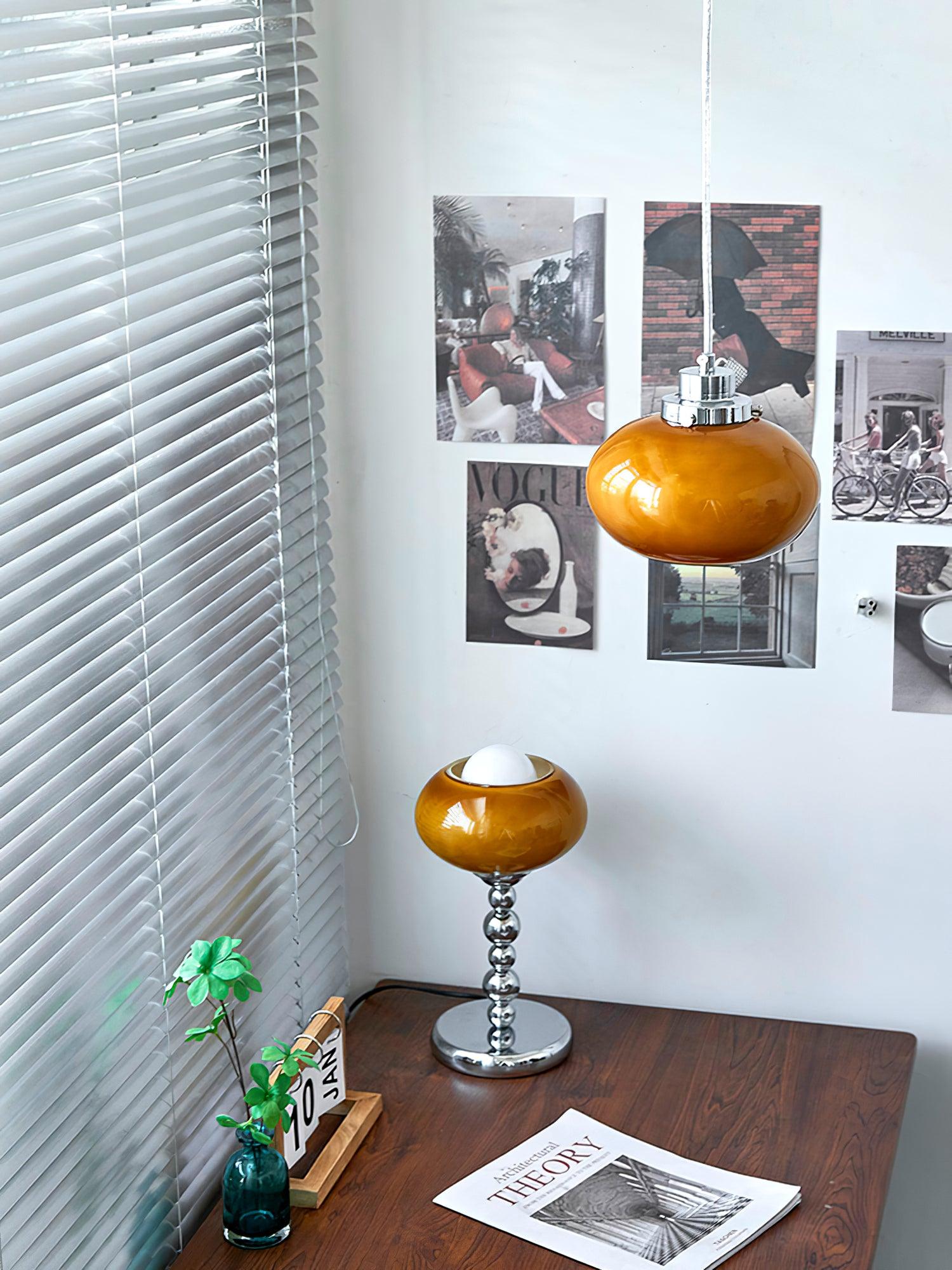 Oval Persimmon Pendant Light - Lumpaz