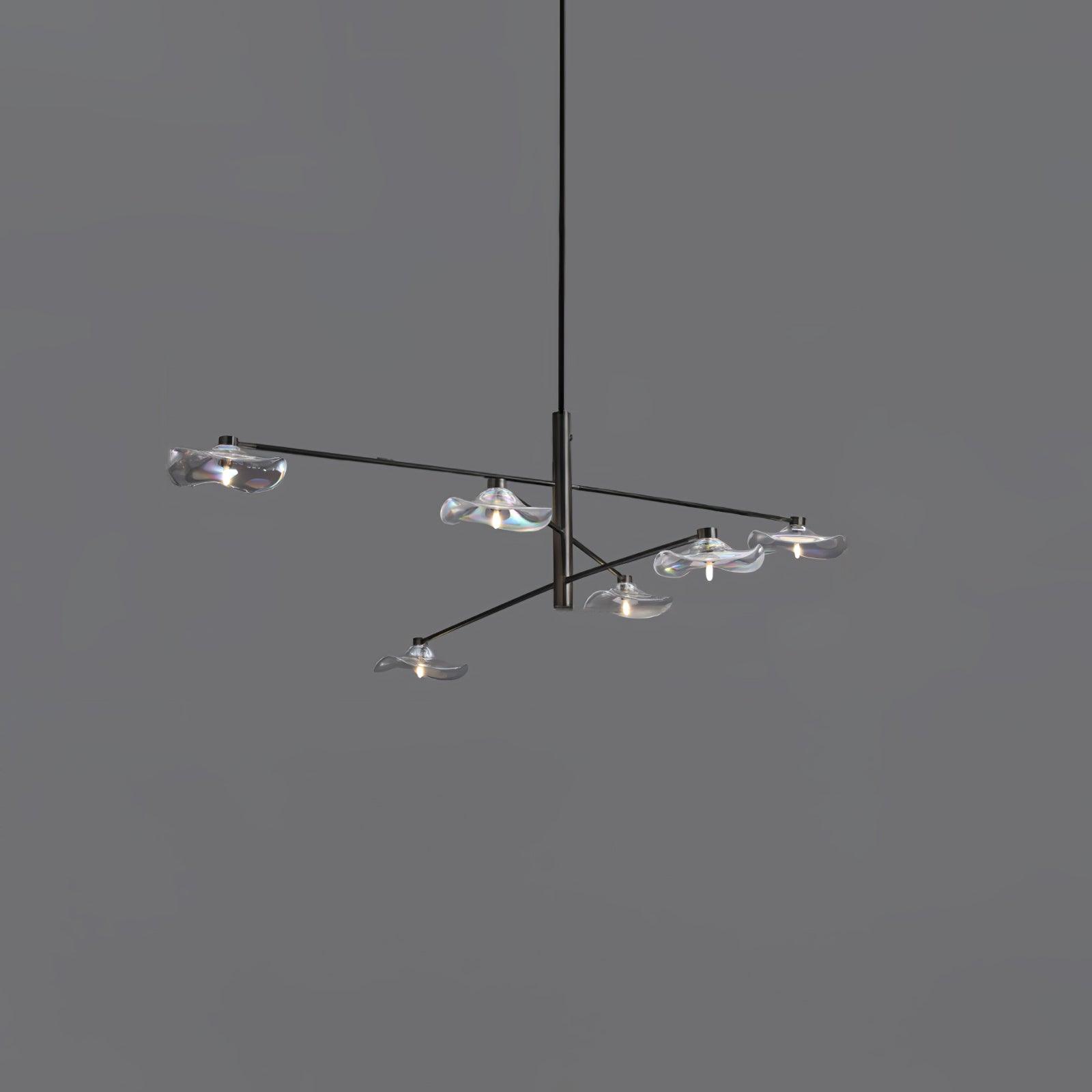 Lotus Leaves Glass Chandelier - Lumpaz