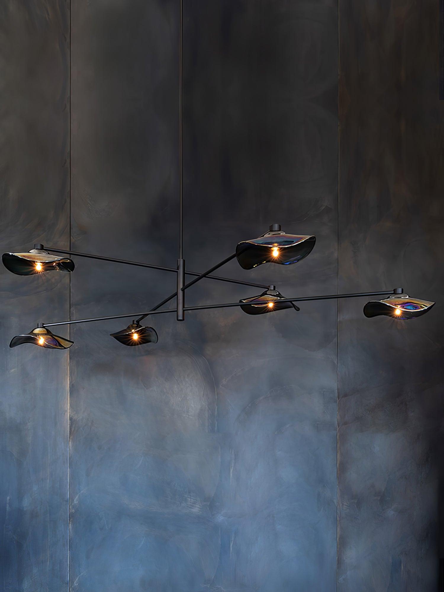 Lotus Leaves Glass Chandelier - Lumpaz