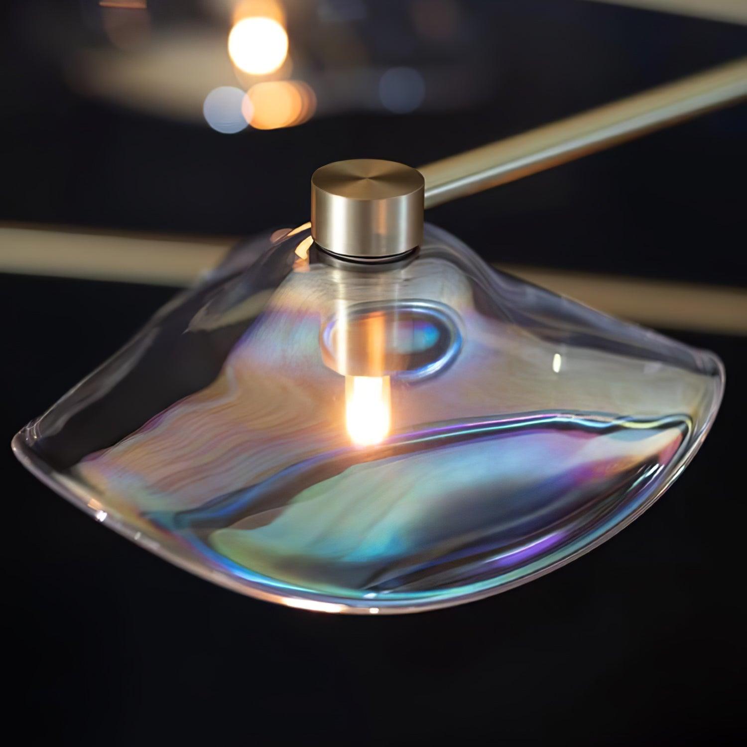 Lotus Leaves Glass Chandelier - Lumpaz