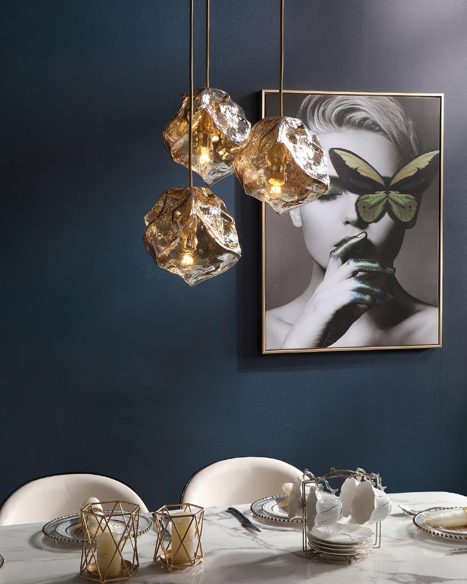 Illyria Ice Glass Pendant Lamp - Lumpaz