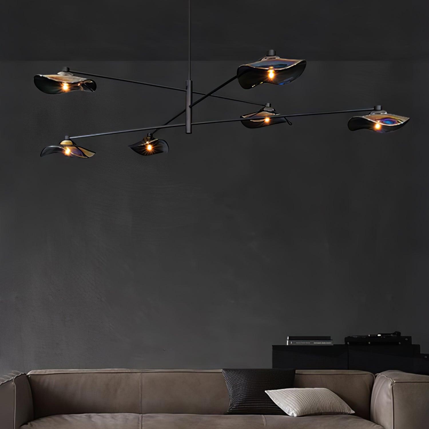 Lotus Leaves Glass Chandelier - Lumpaz