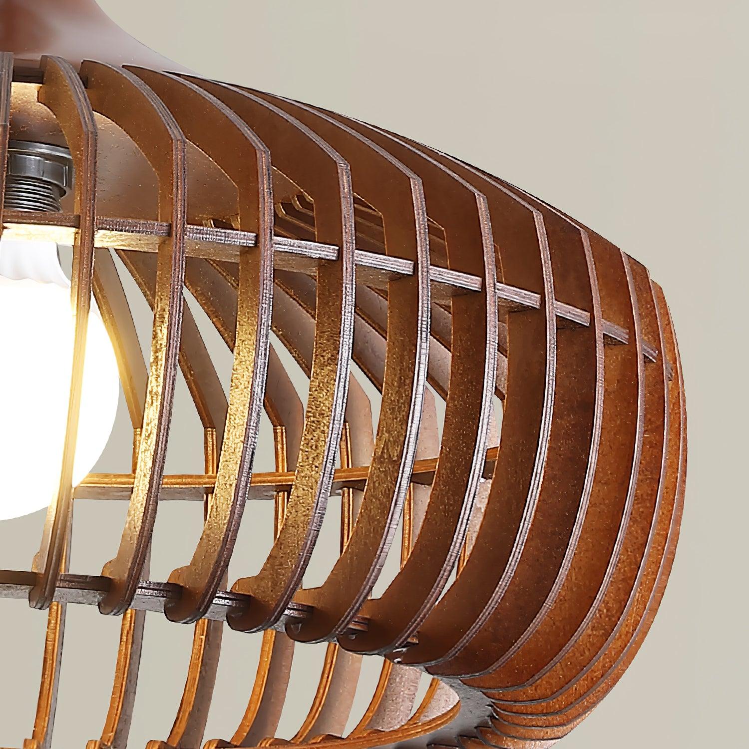 Lattice Nest Wooden Pendant Lamp - Lumpaz