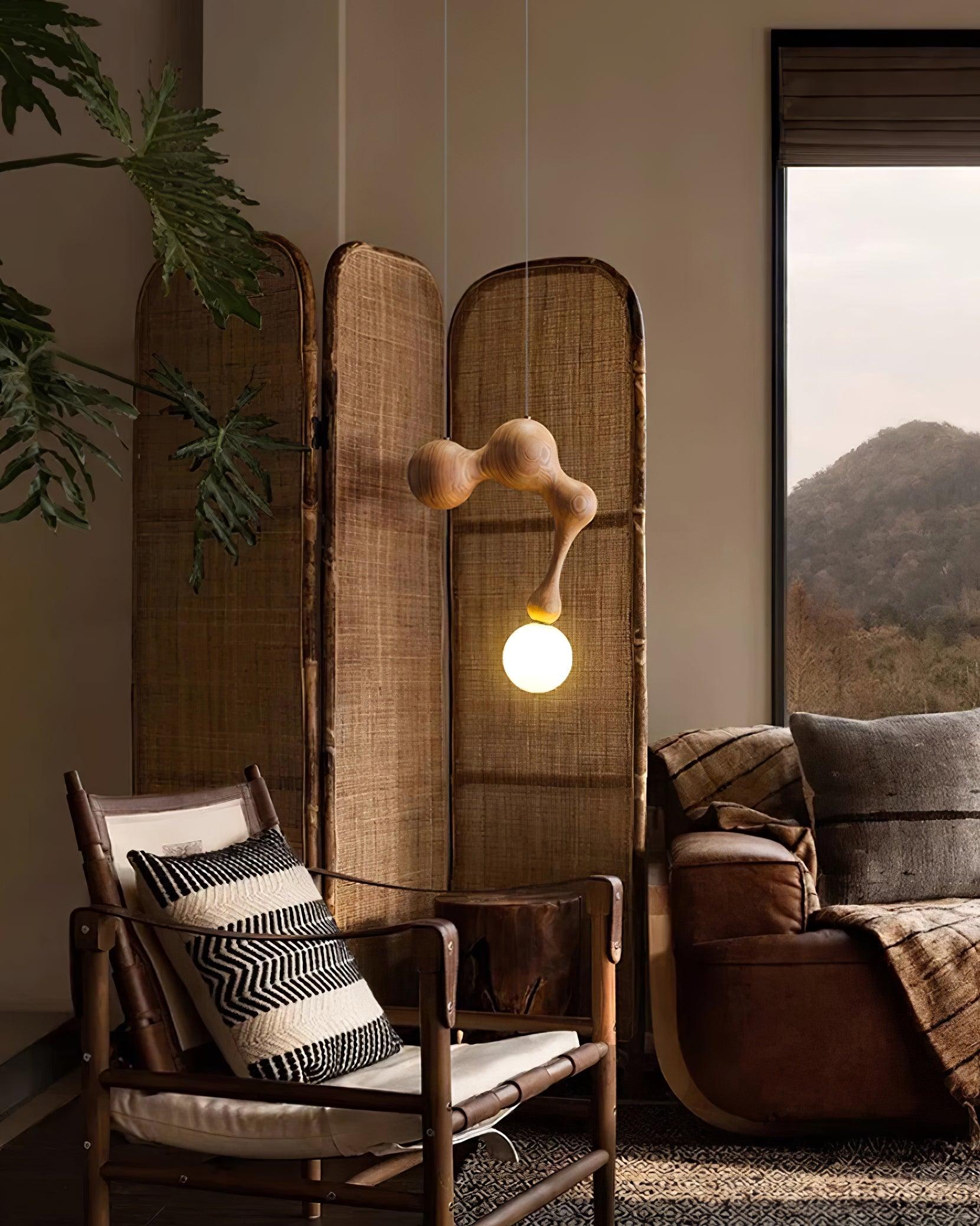 Jenna Wooden Pendant Lamp - Lumpaz