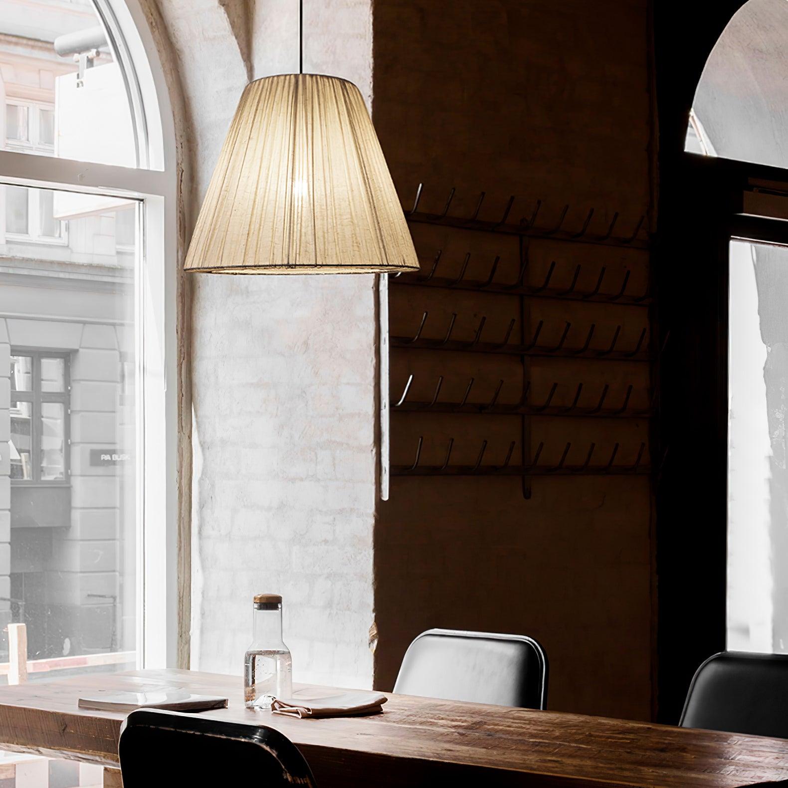 Textile Taper Pendant Lamp - Lumpaz