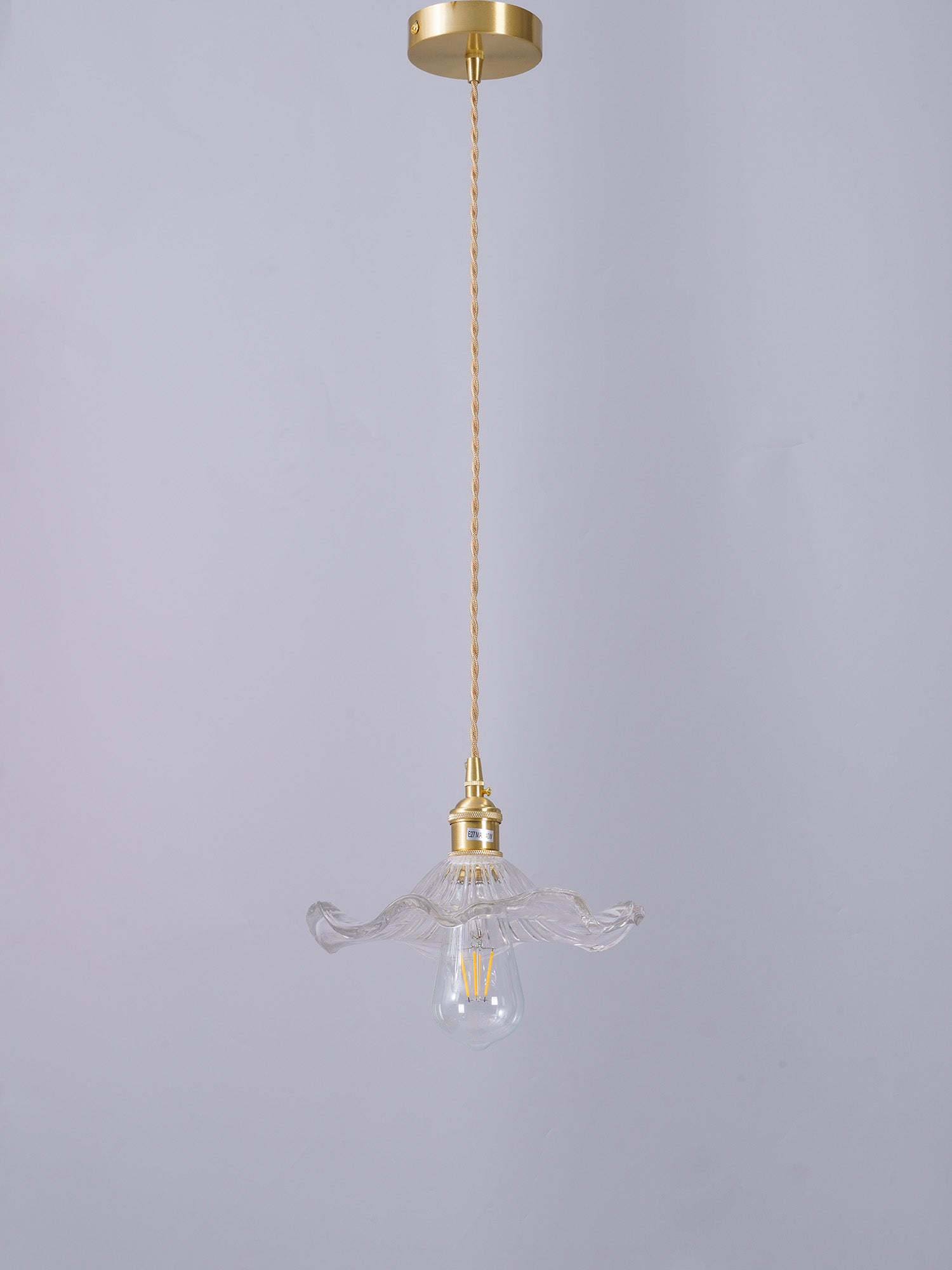 Glass Hibiscus Flower Pendant Light - Lumpaz