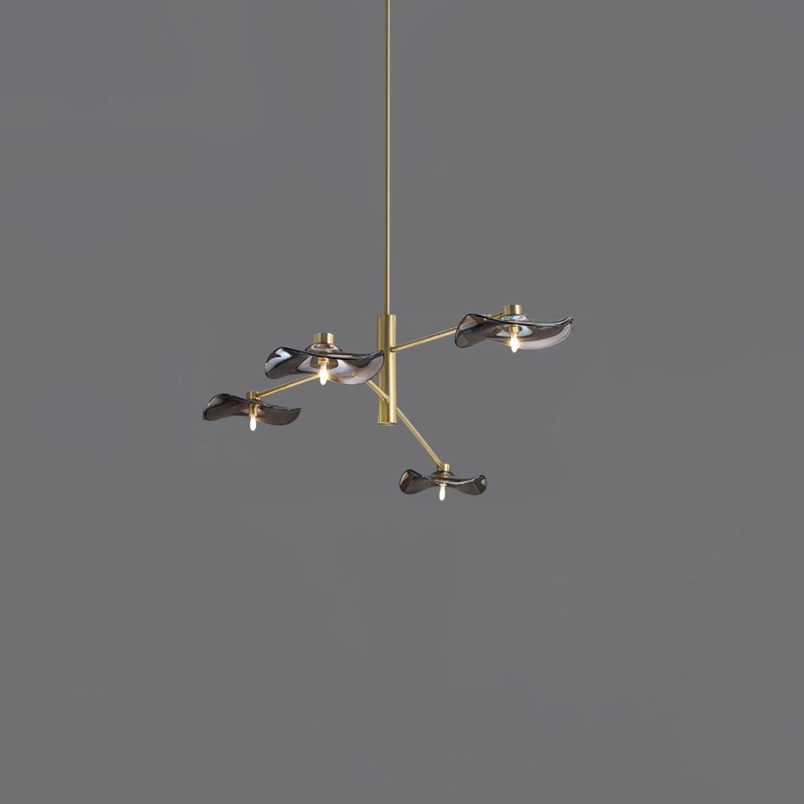 Lotus Leaves Glass Chandelier - Lumpaz