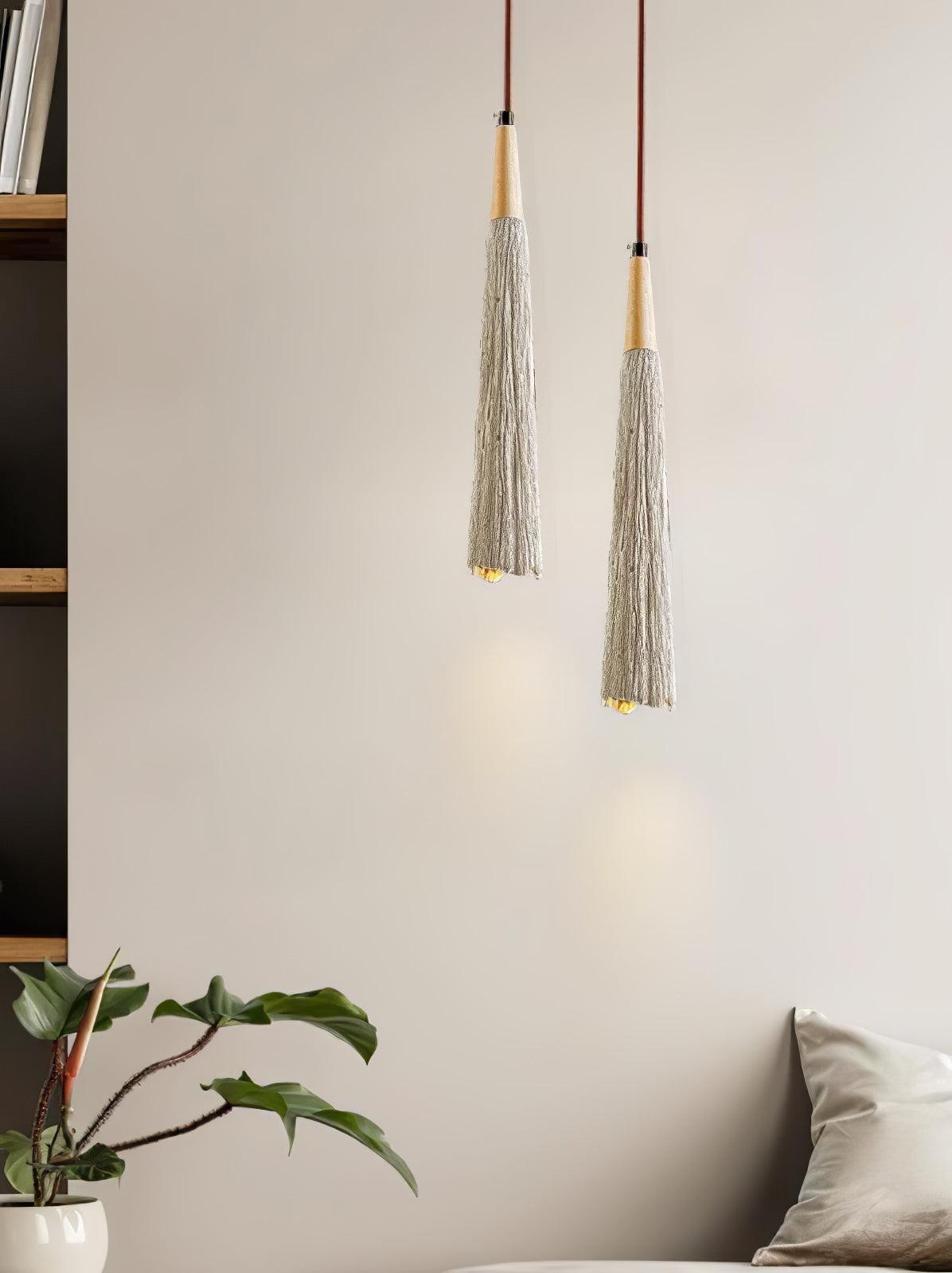 Concrete Pleated Pendant Lamp - Lumpaz