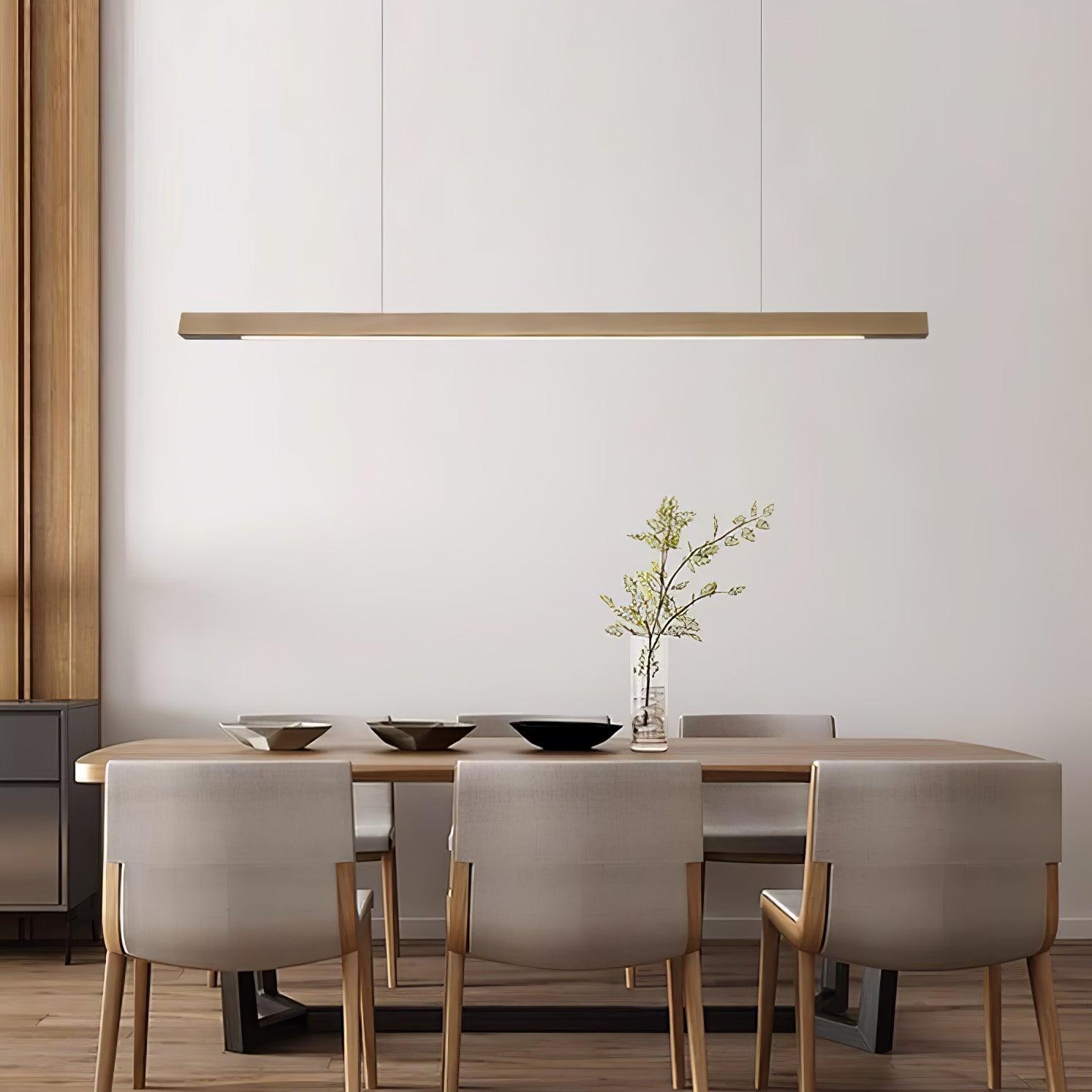 Linear Wooden Pendant Light - Lumpaz