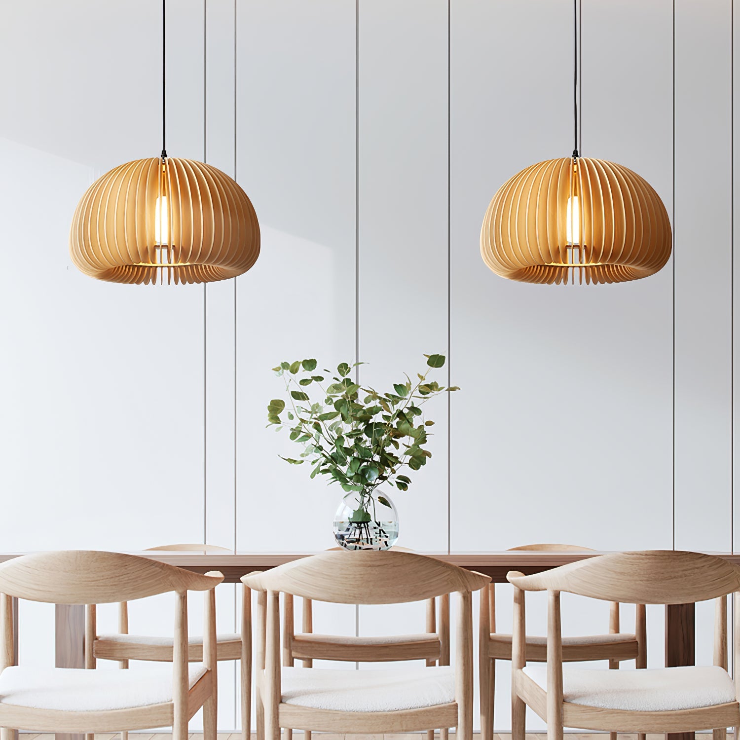 Wooden Pumpkin Pendant Lamp - Lumpaz