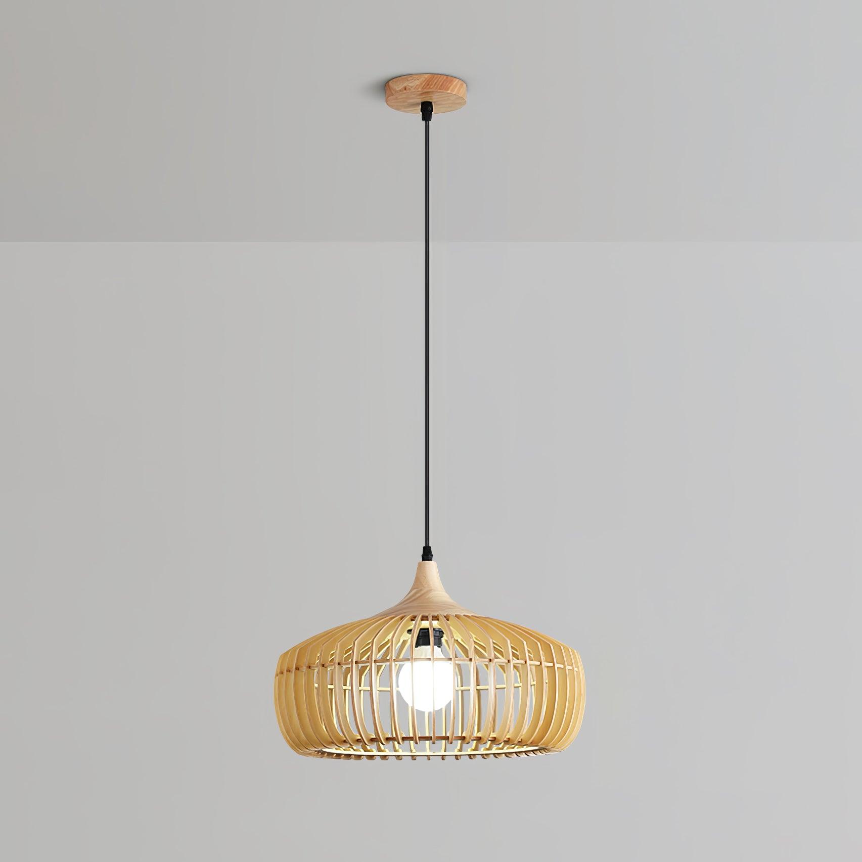Lattice Nest Wooden Pendant Lamp - Lumpaz
