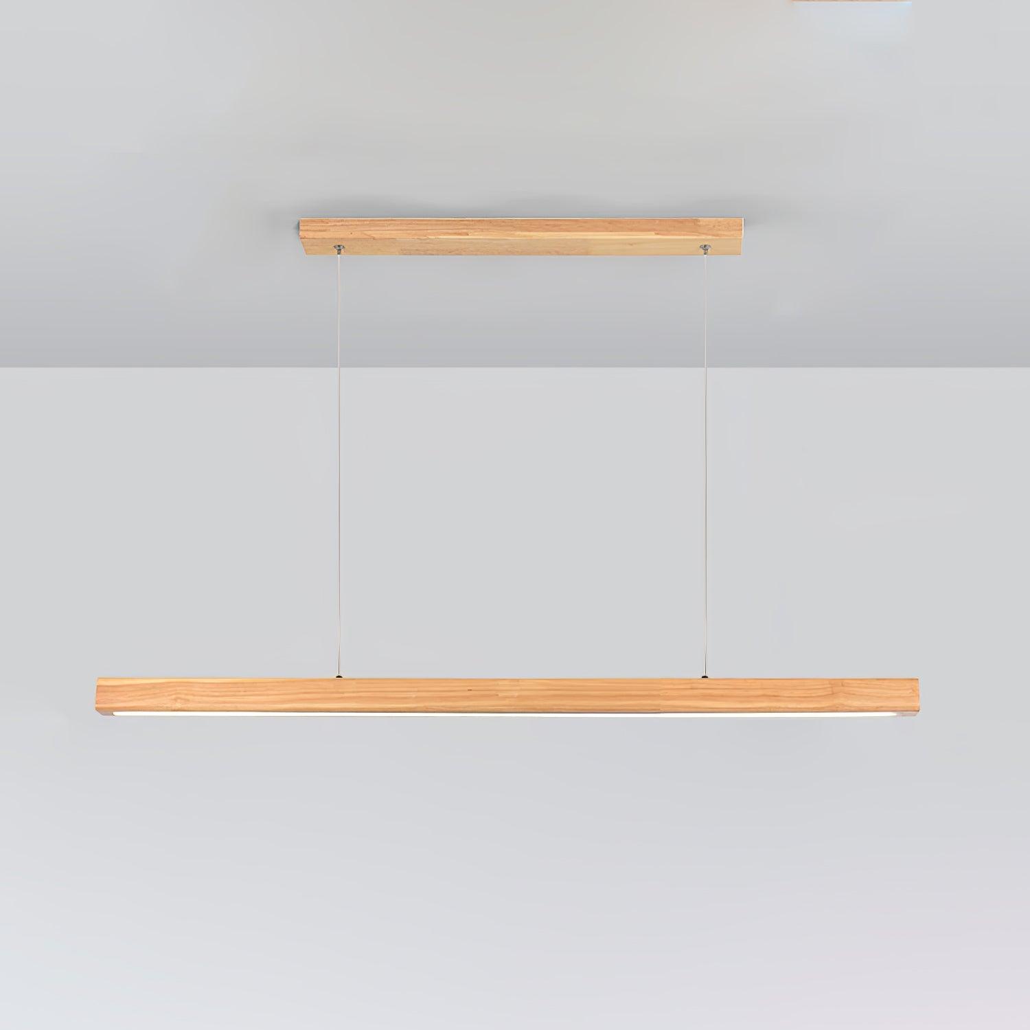 Linear Wooden Pendant Light - Lumpaz