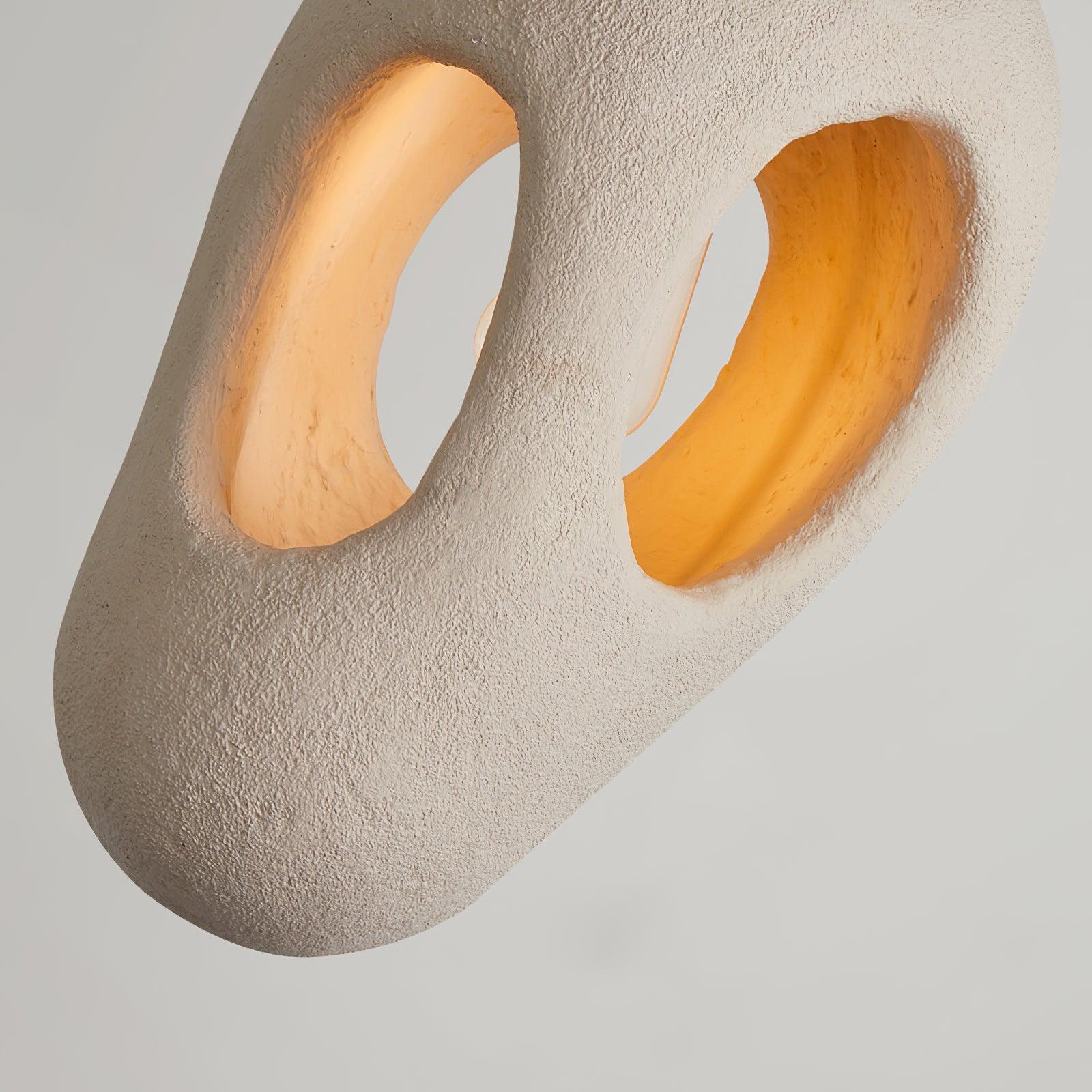 Hand-Built White Pendant Lamp - Lumpaz