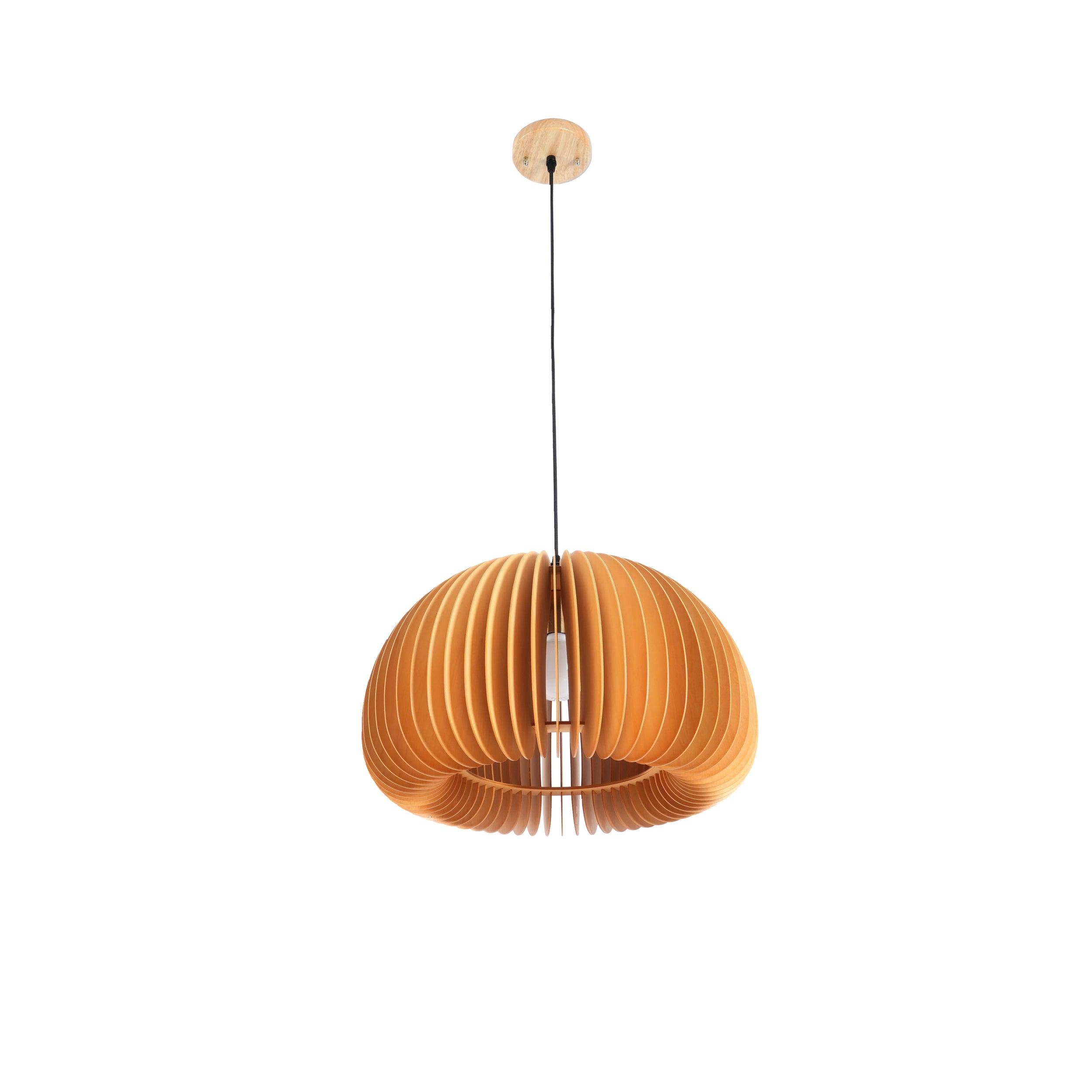 Wooden Pumpkin Pendant Lamp - Lumpaz