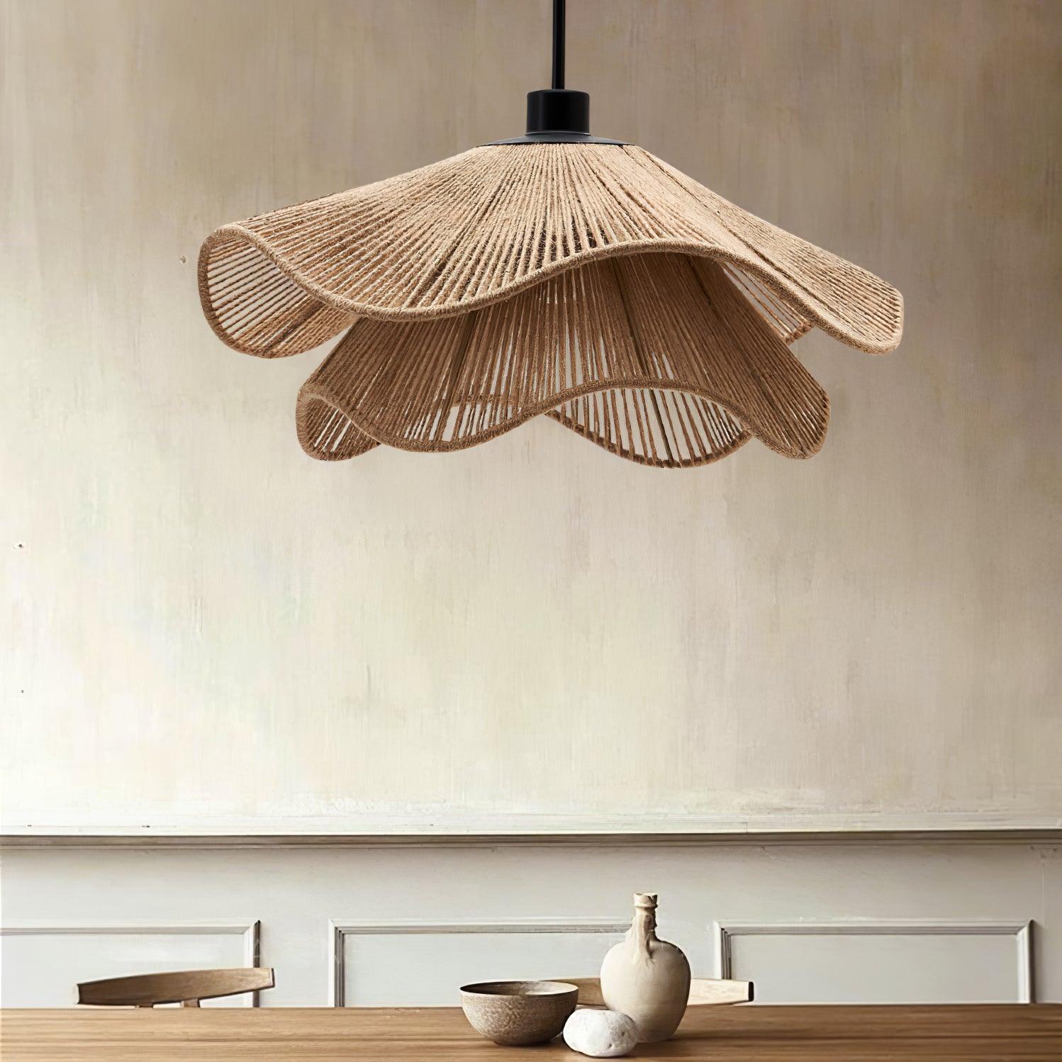 Handmade Straw Hat Pendant Lamp - Lumpaz