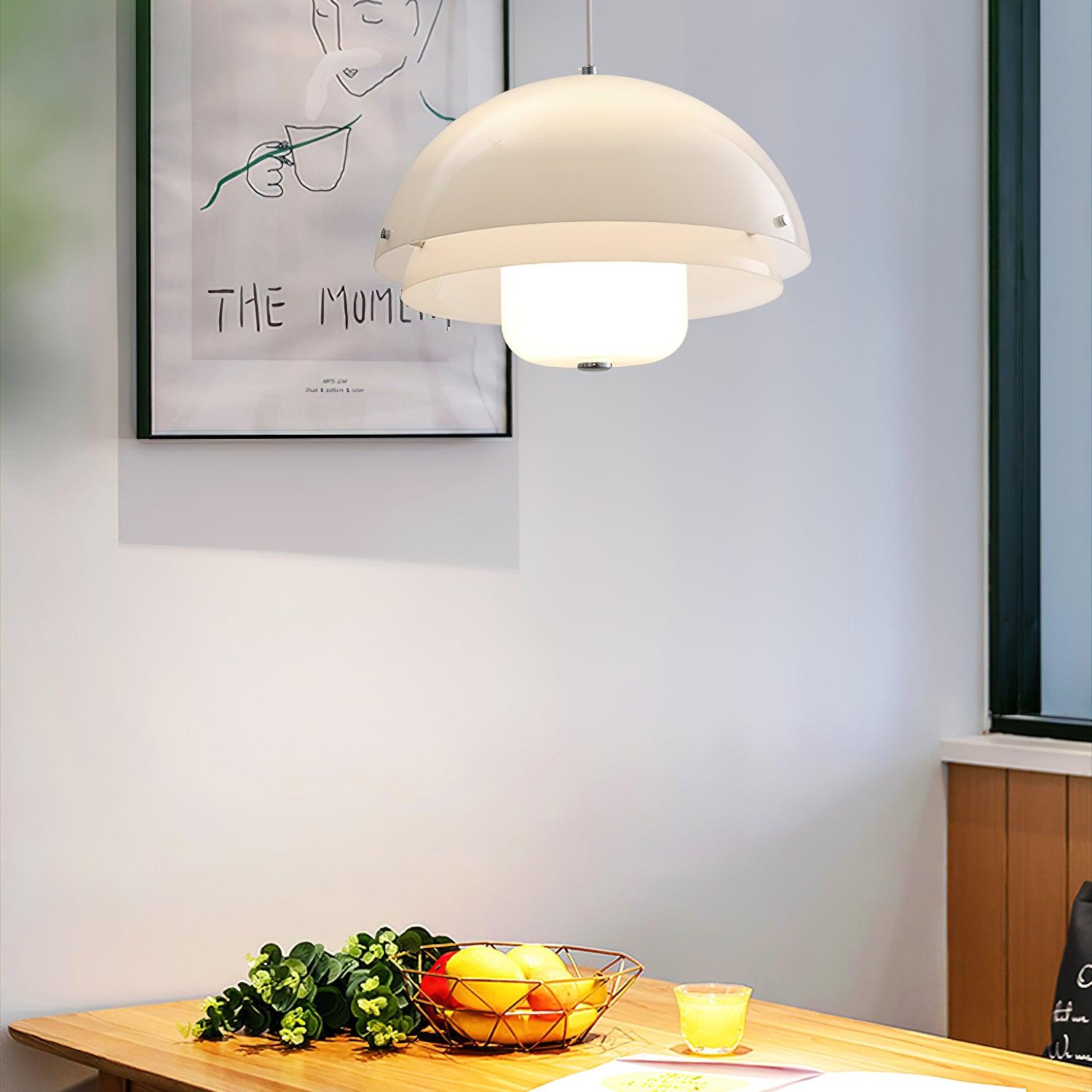 Milk White Layer Pendant Lamp - Lumpaz