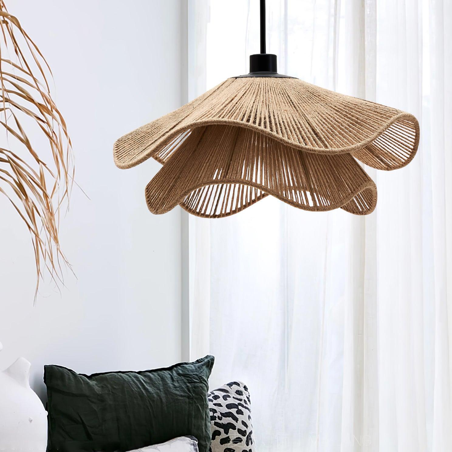 Handmade Straw Hat Pendant Lamp - Lumpaz