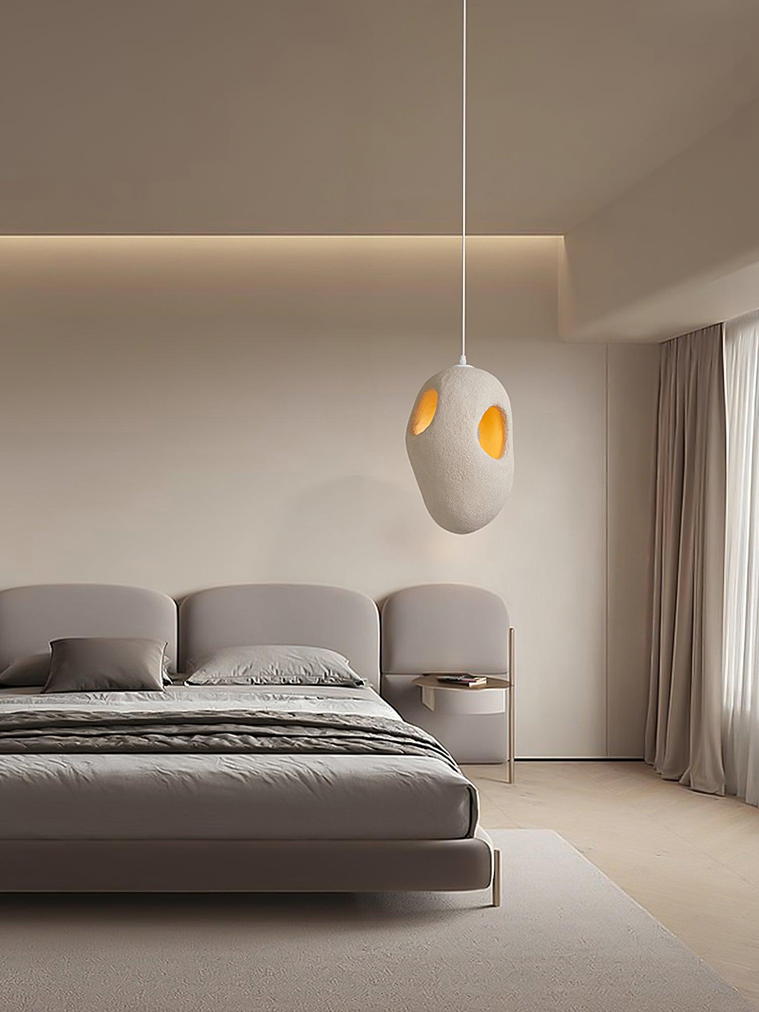 Hand-Built White Pendant Lamp - Lumpaz