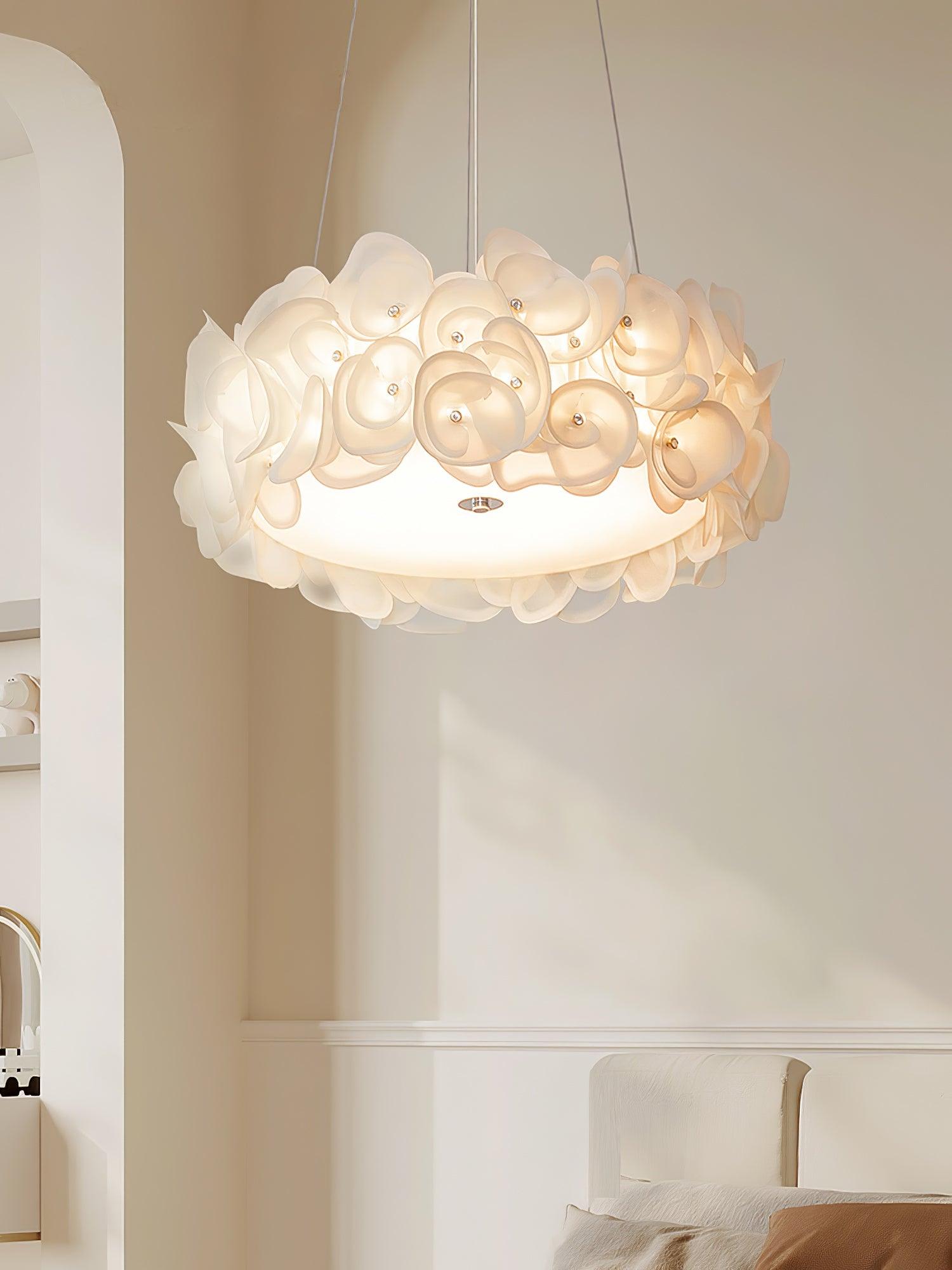 White Hydrangea Pendant Lamp - Lumpaz