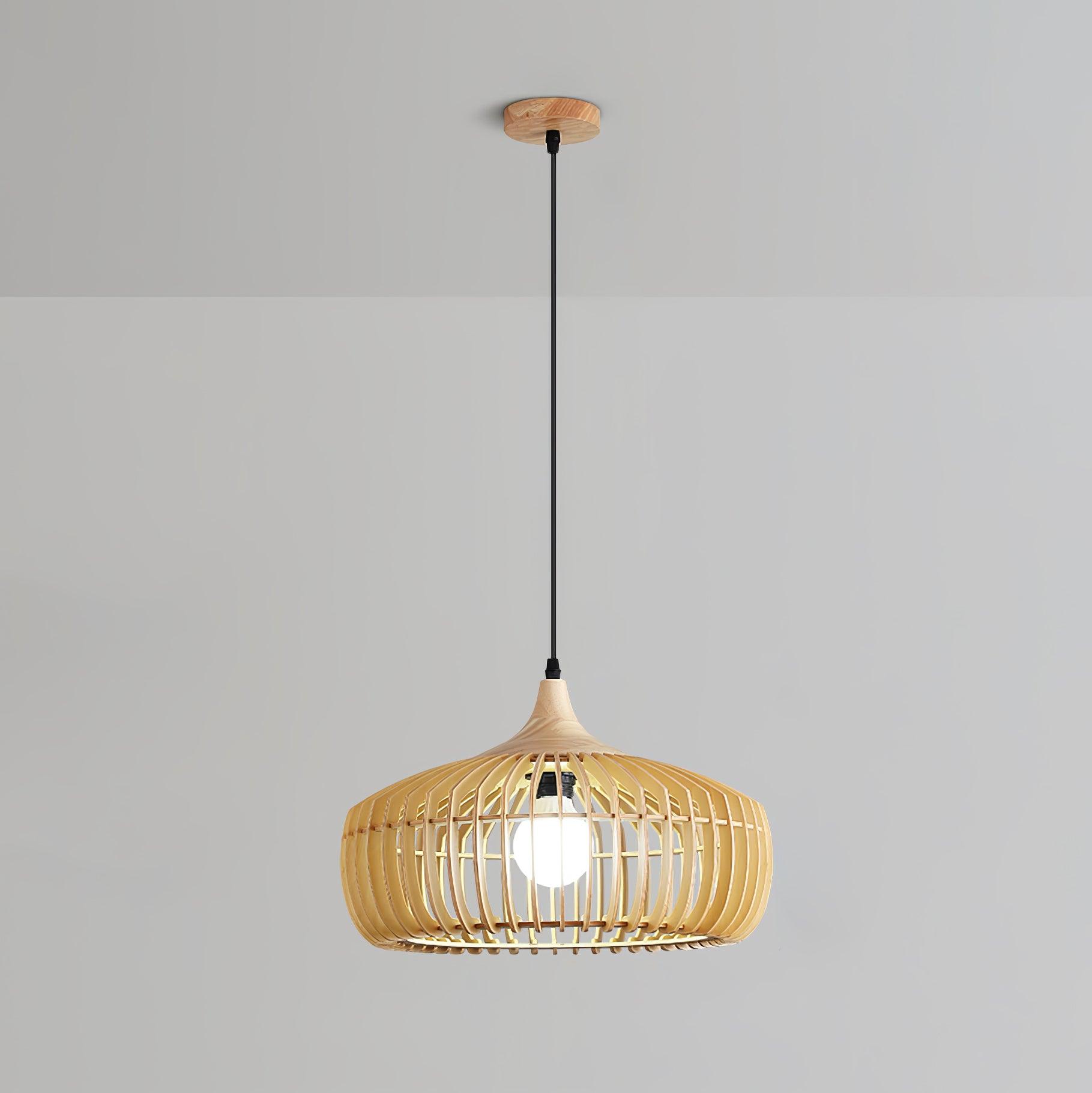 Lattice Nest Wooden Pendant Lamp - Lumpaz