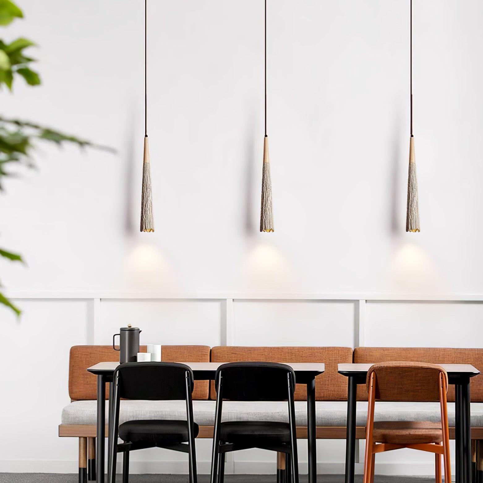 Concrete Pleated Pendant Lamp - Lumpaz
