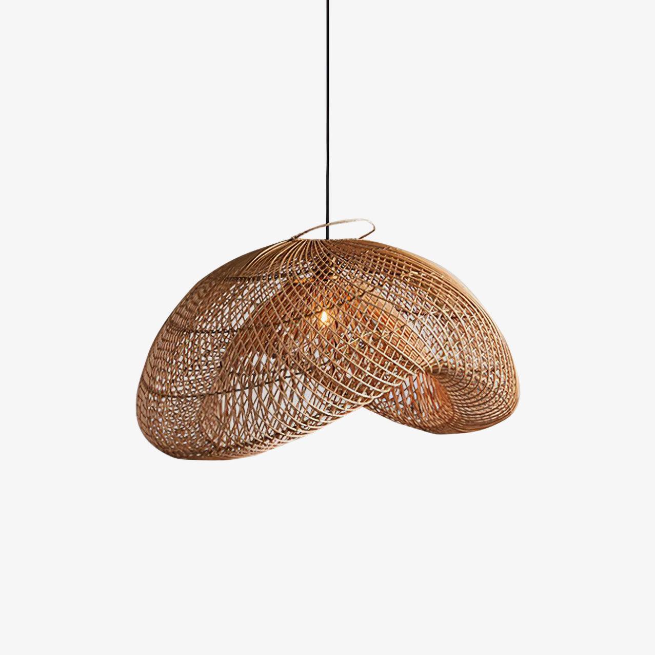 Rattan Wave Pendant Light - Lumpaz