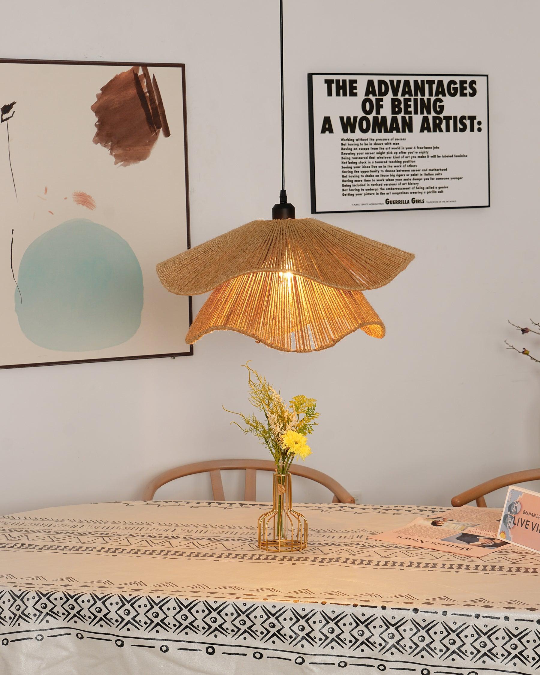 Handmade Straw Hat Pendant Lamp - Lumpaz