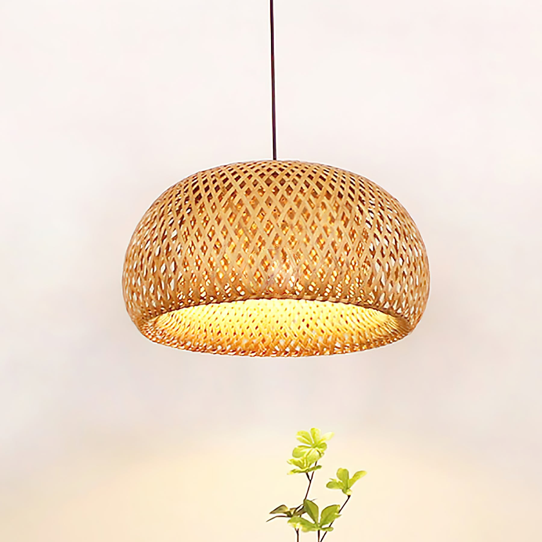 Bamboo Braided Pendant Lamp - Lumpaz