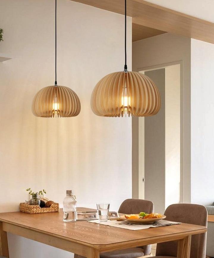Wooden Pumpkin Pendant Lamp - Lumpaz