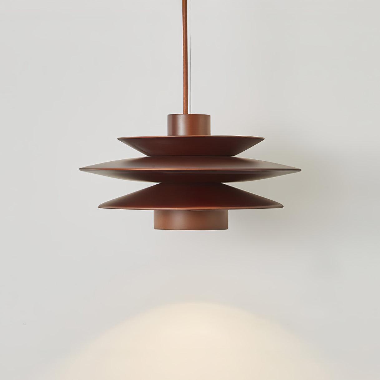 Cascade Wooden Disc Pendant Lamp - Lumpaz