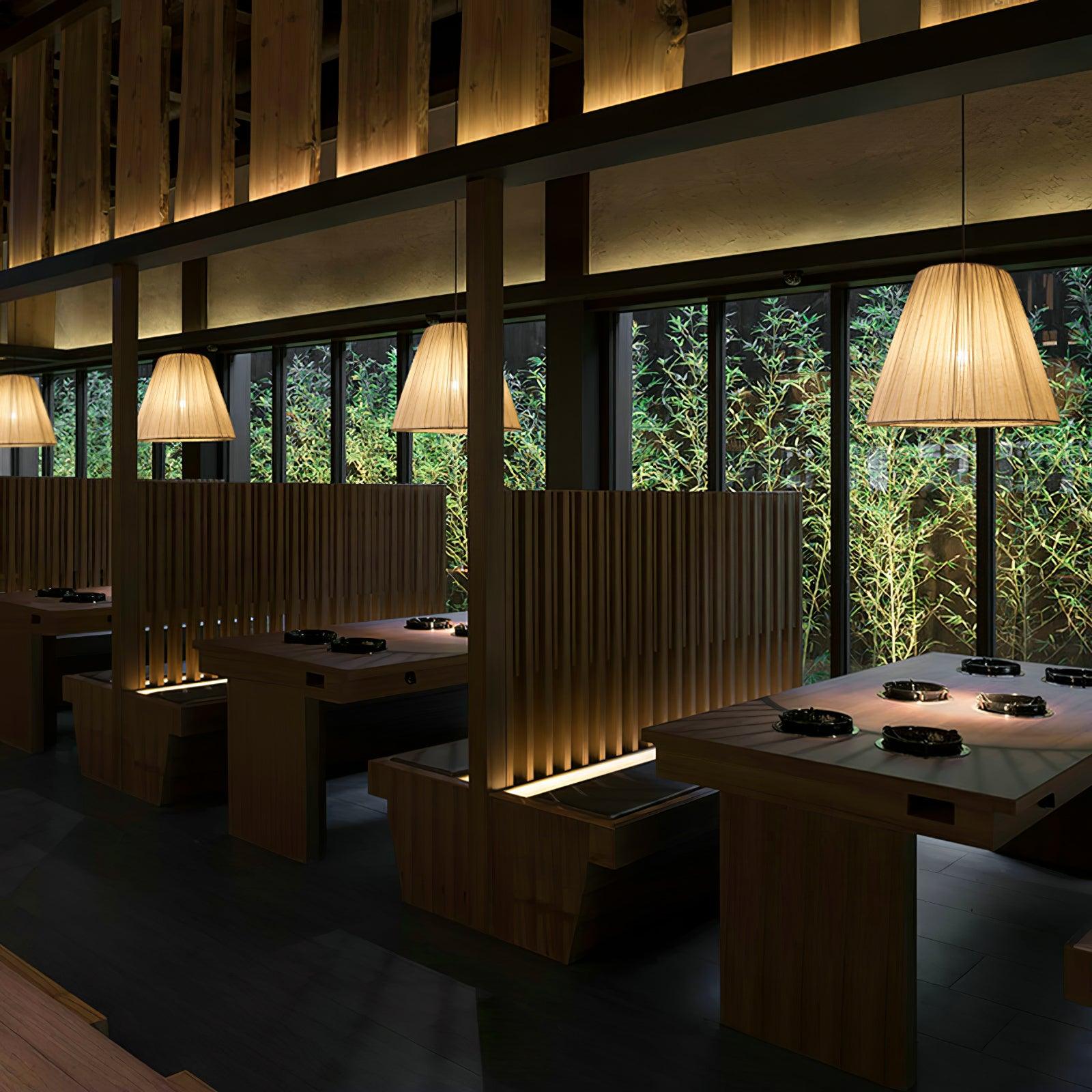 Textile Taper Pendant Lamp - Lumpaz