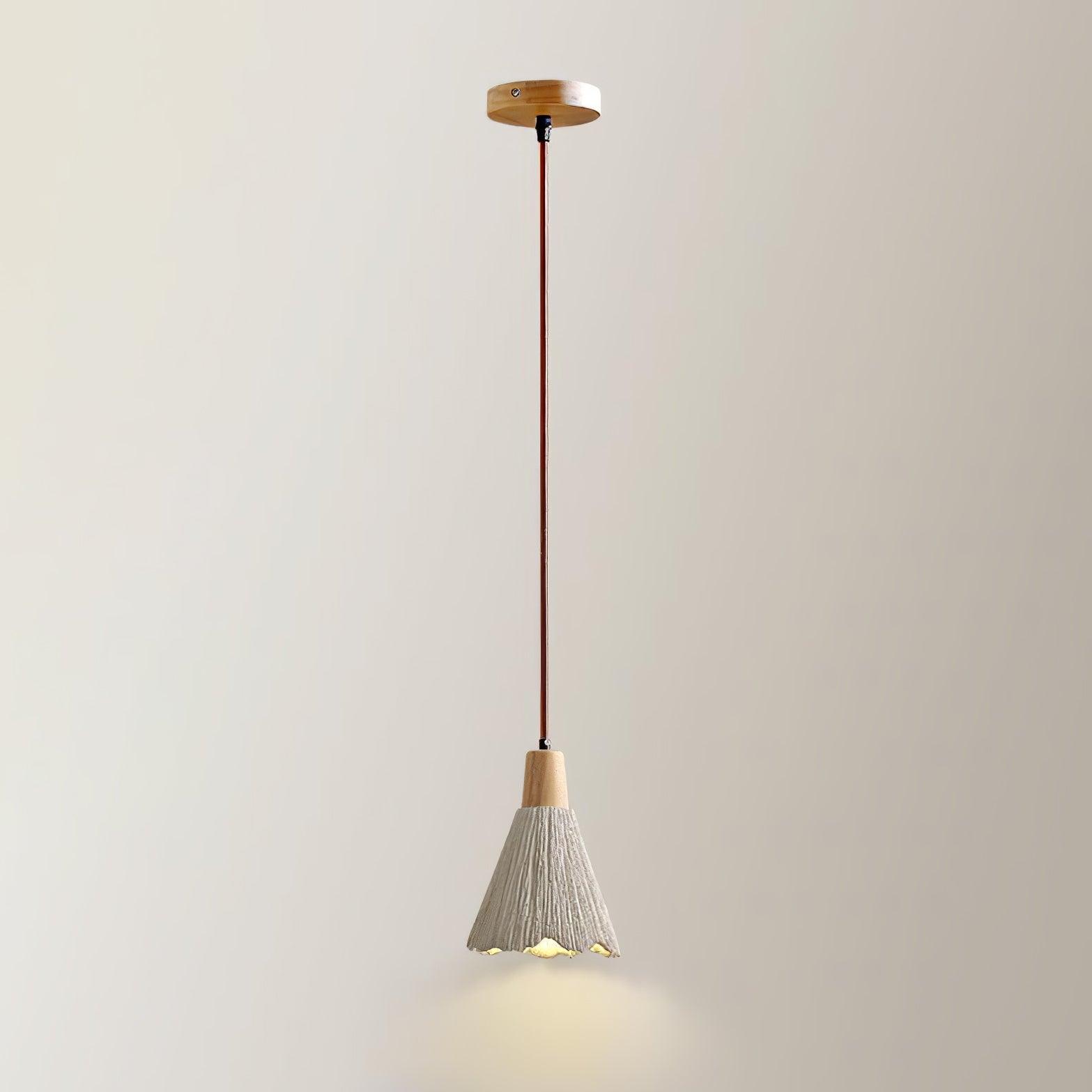 Concrete Pleated Pendant Lamp - Lumpaz