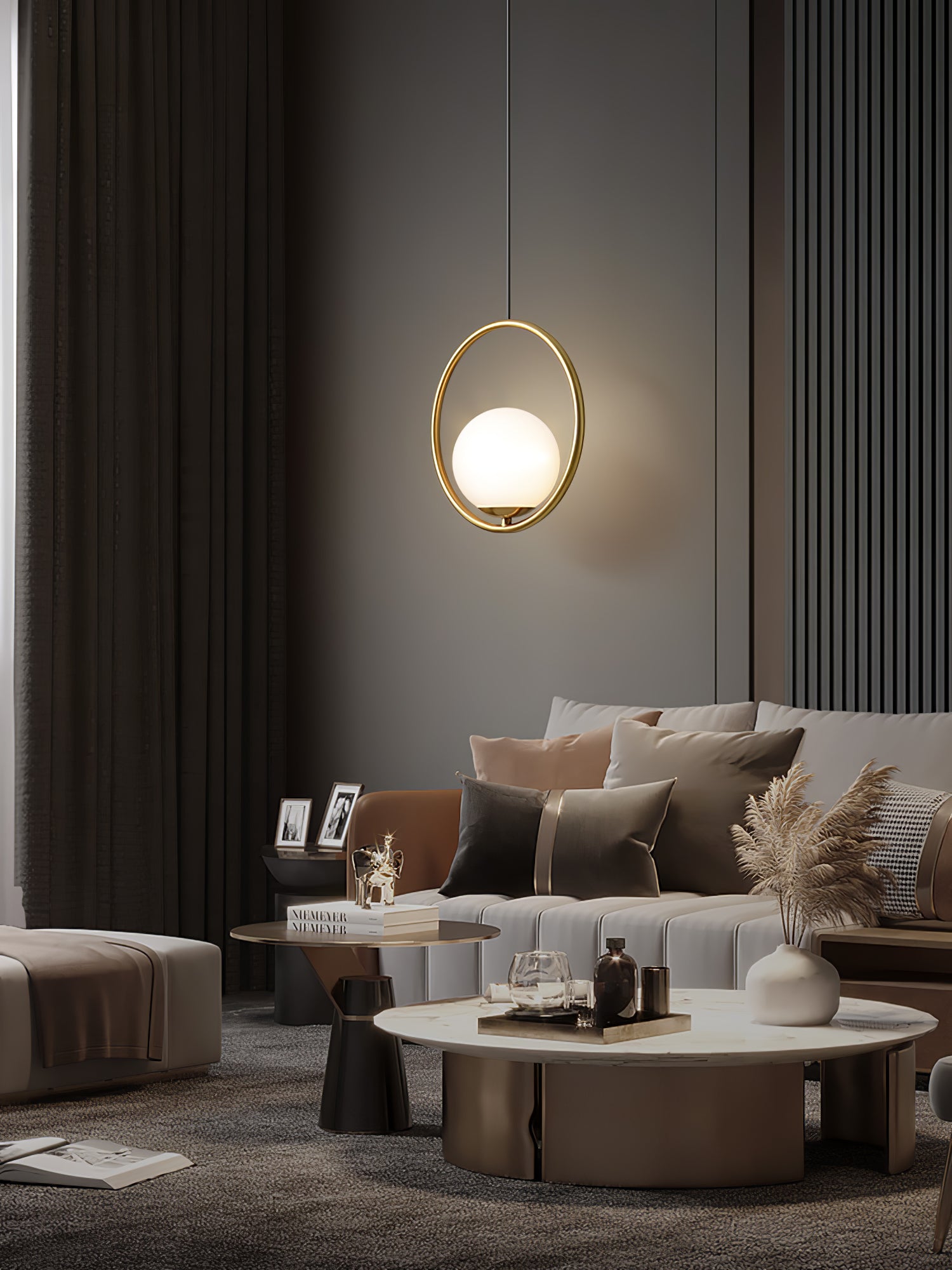 Mila Brass Pendant Light - Lumpaz