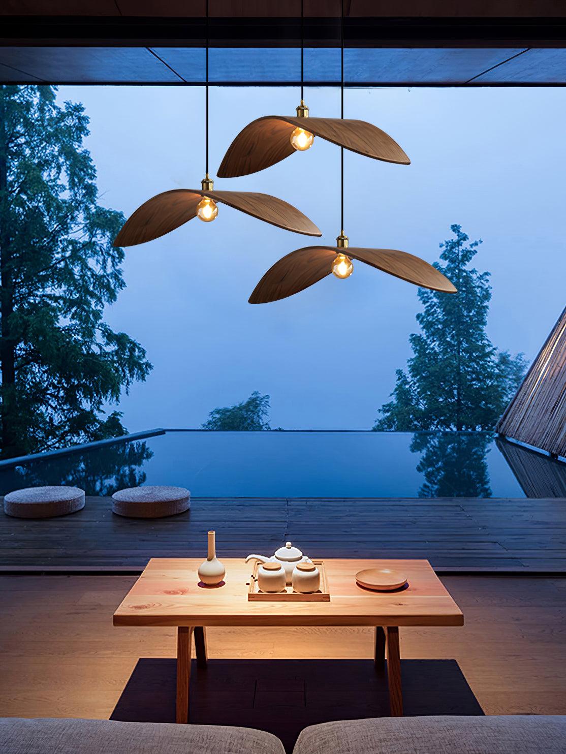 Curve Wooden Pendant Lamp - Lumpaz