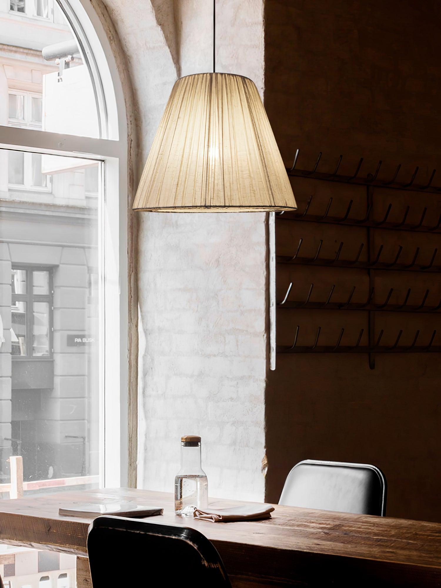 Textile Taper Pendant Lamp - Lumpaz